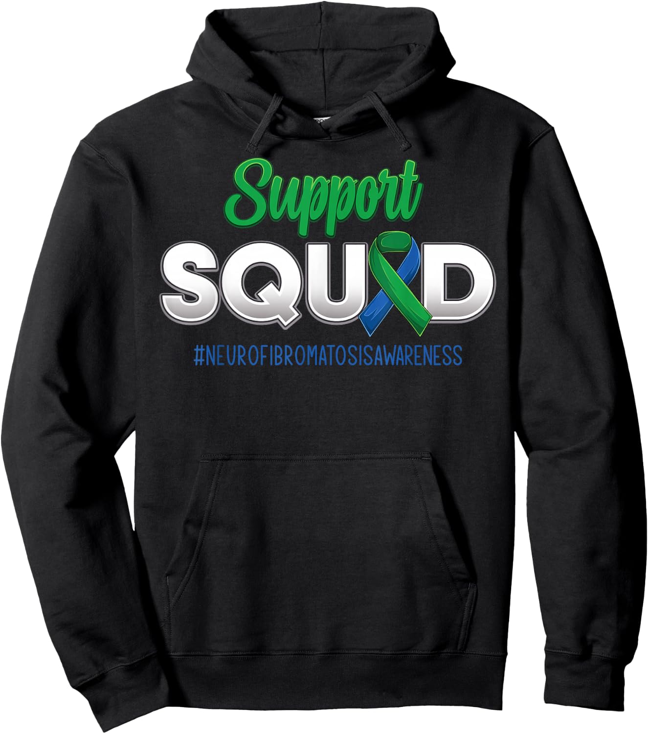 Support Squad Neurofibromatosis Awareness Strong Men Women Hoodie - Hoodie | Black