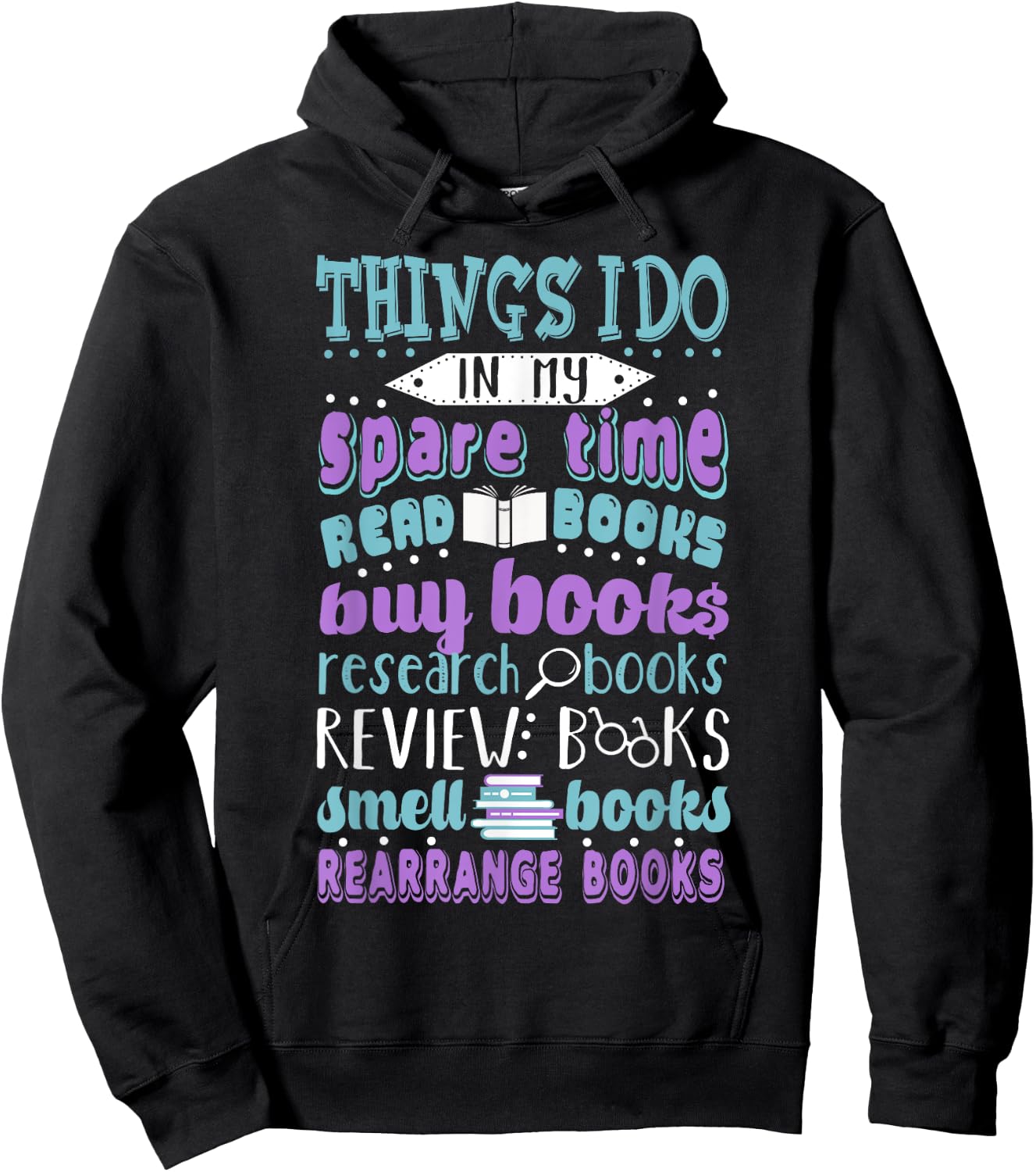 Things I Do in My Spare Time Library Hoodie - Hoodie | Black