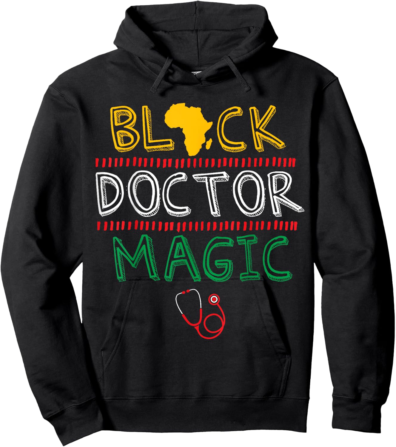 Black Doctor Magic Africa Map Cool Black History Month Gift Hoodie - Hoodie | Black