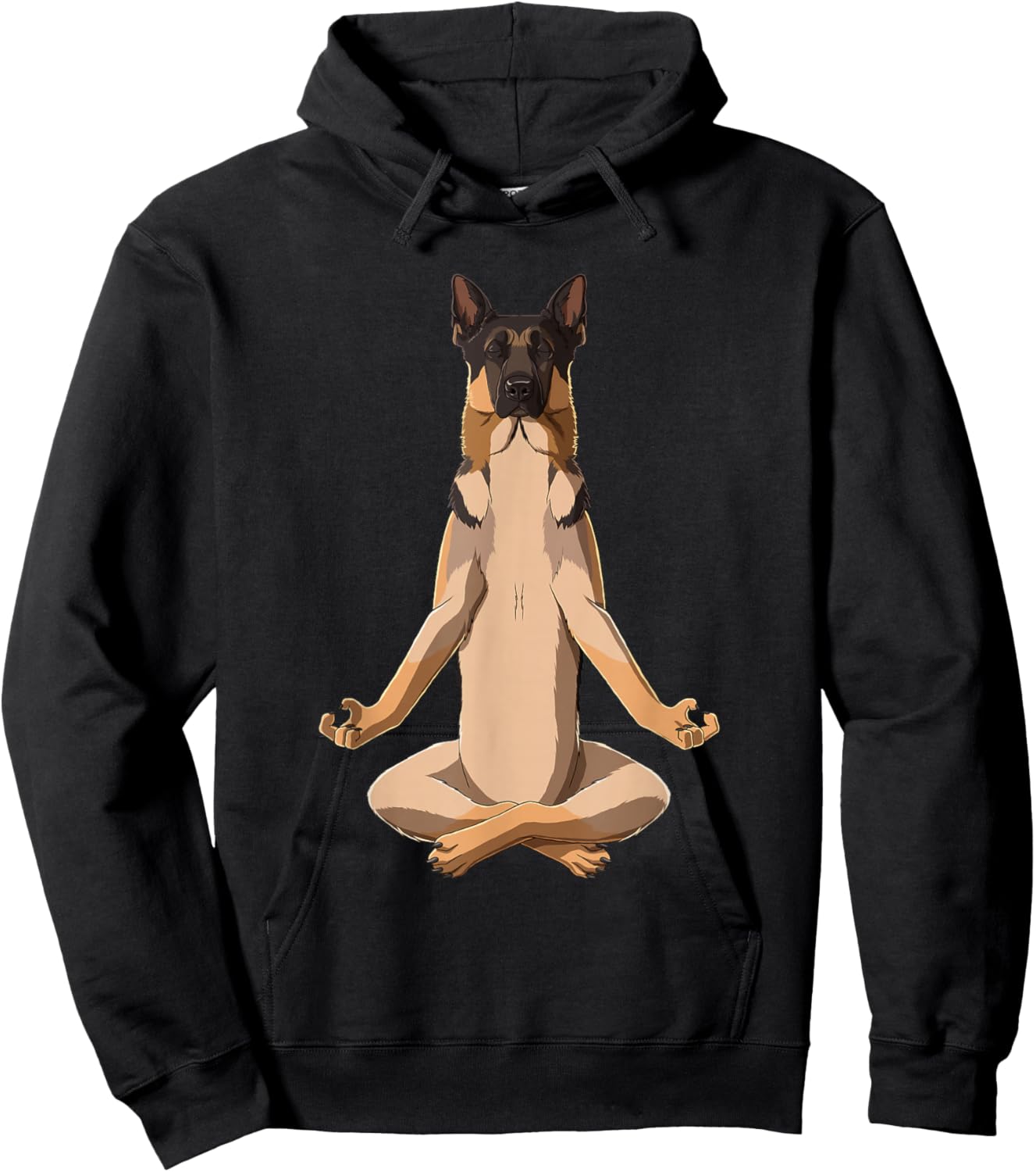 Funny Yoga Dog German Shepherd Hoodie - Hoodie | Black