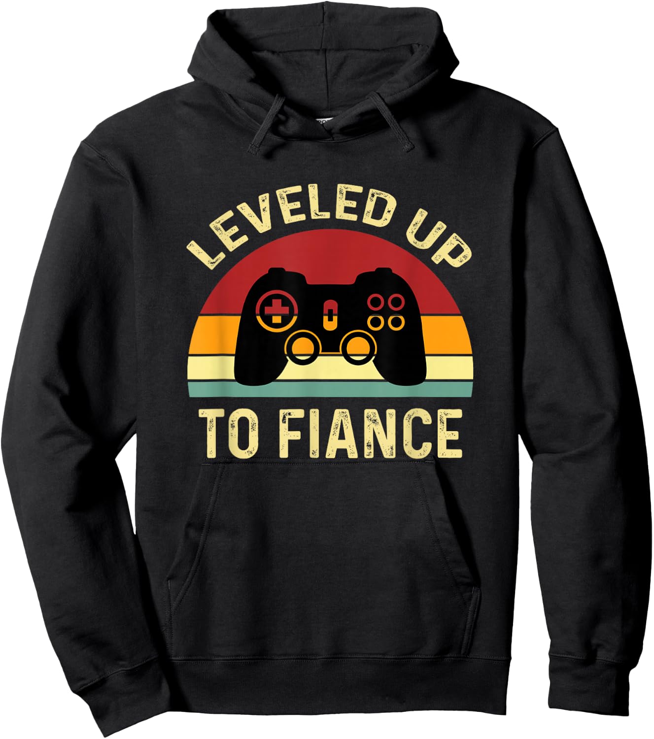 Leveled Up To Fiance Just Engaged Newly Engaged Couple Hoodie - Hoodie | Black