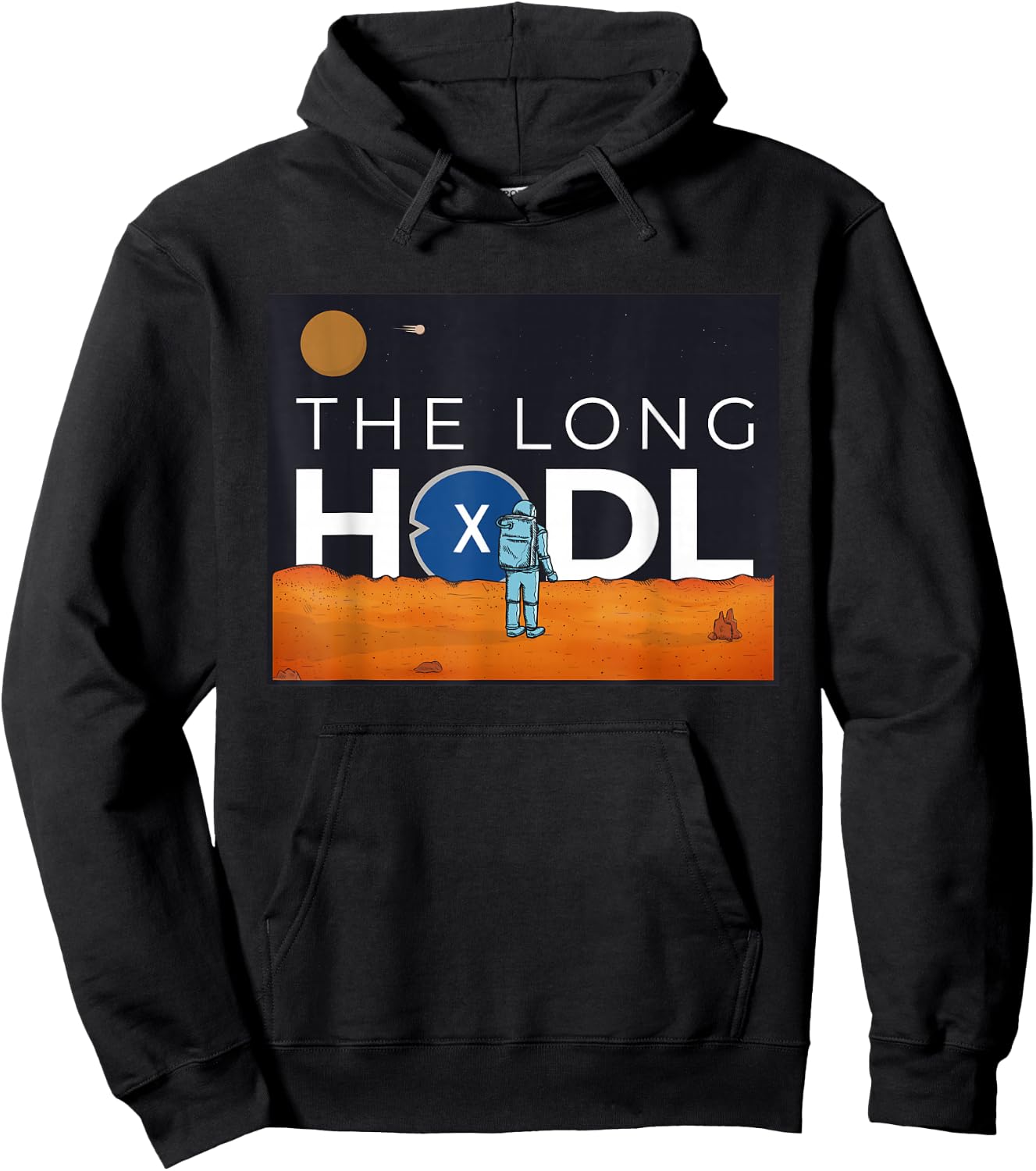 The Long Hodl, XDC To The Moon Crypto Gift Bear Market Hoodie - Hoodie | Black