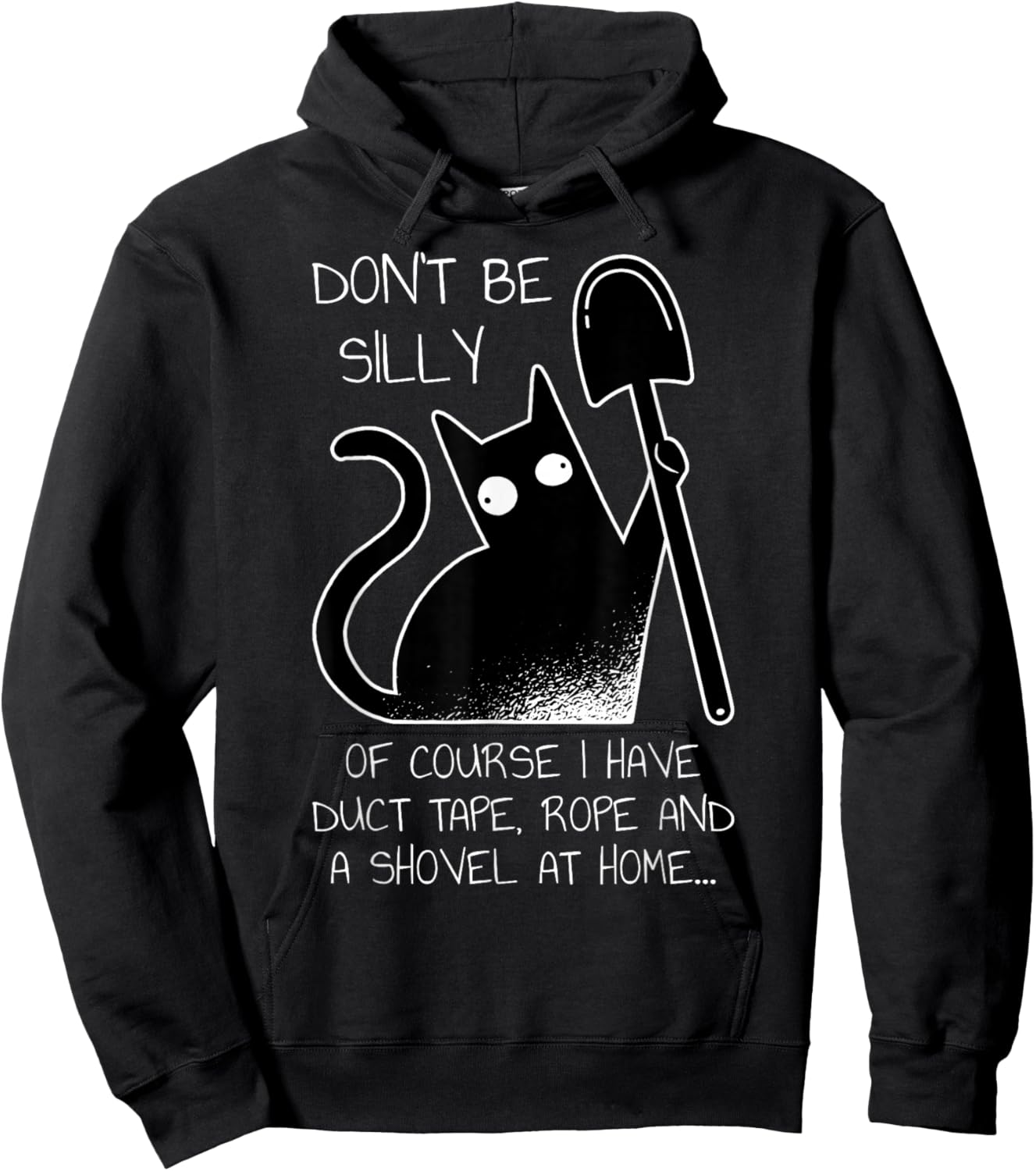 Don't Be Silly Bad Black Cat Funny Cat Hoodie - Hoodie | Black