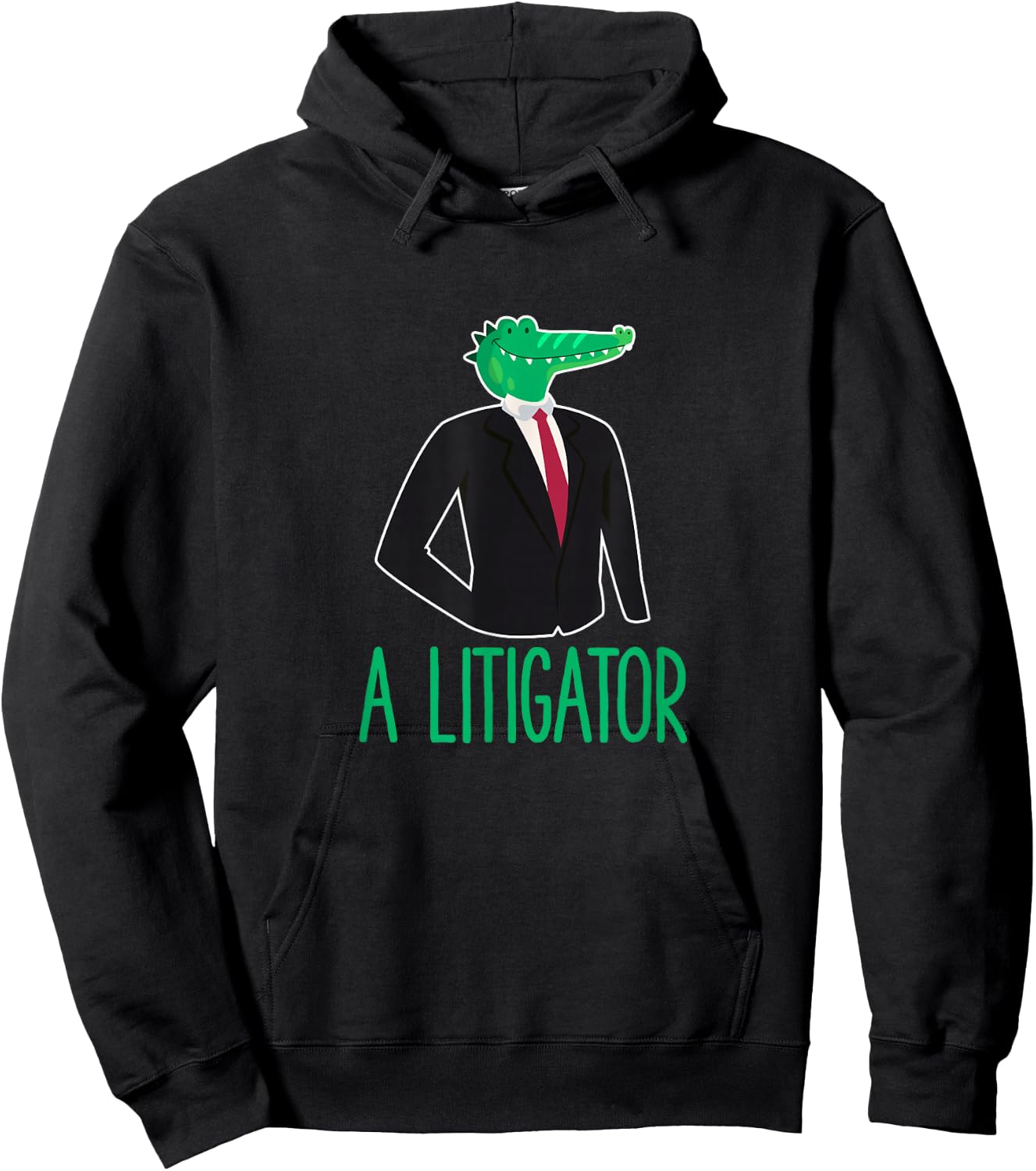 A Litigator Alligator Lawyer Lawyer Funny Law School Hoodie - Hoodie | Black