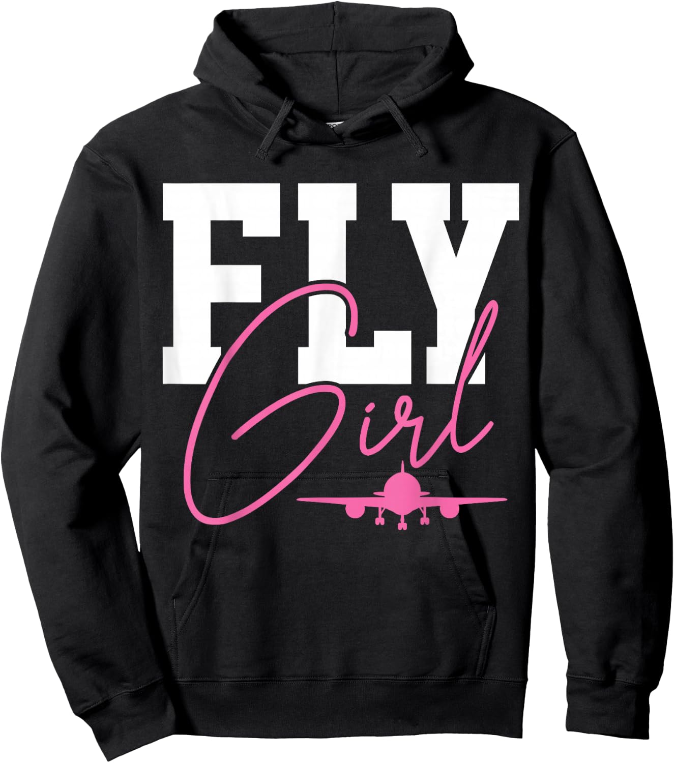 Pilot Girl Aeroplane Aviation Hoodie - Hoodie | Black