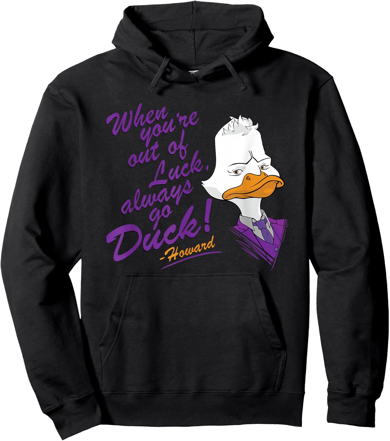 Marvel WHAT IF...? Howard The Duck Always Go Duck Hoodie - Hoodie | Black