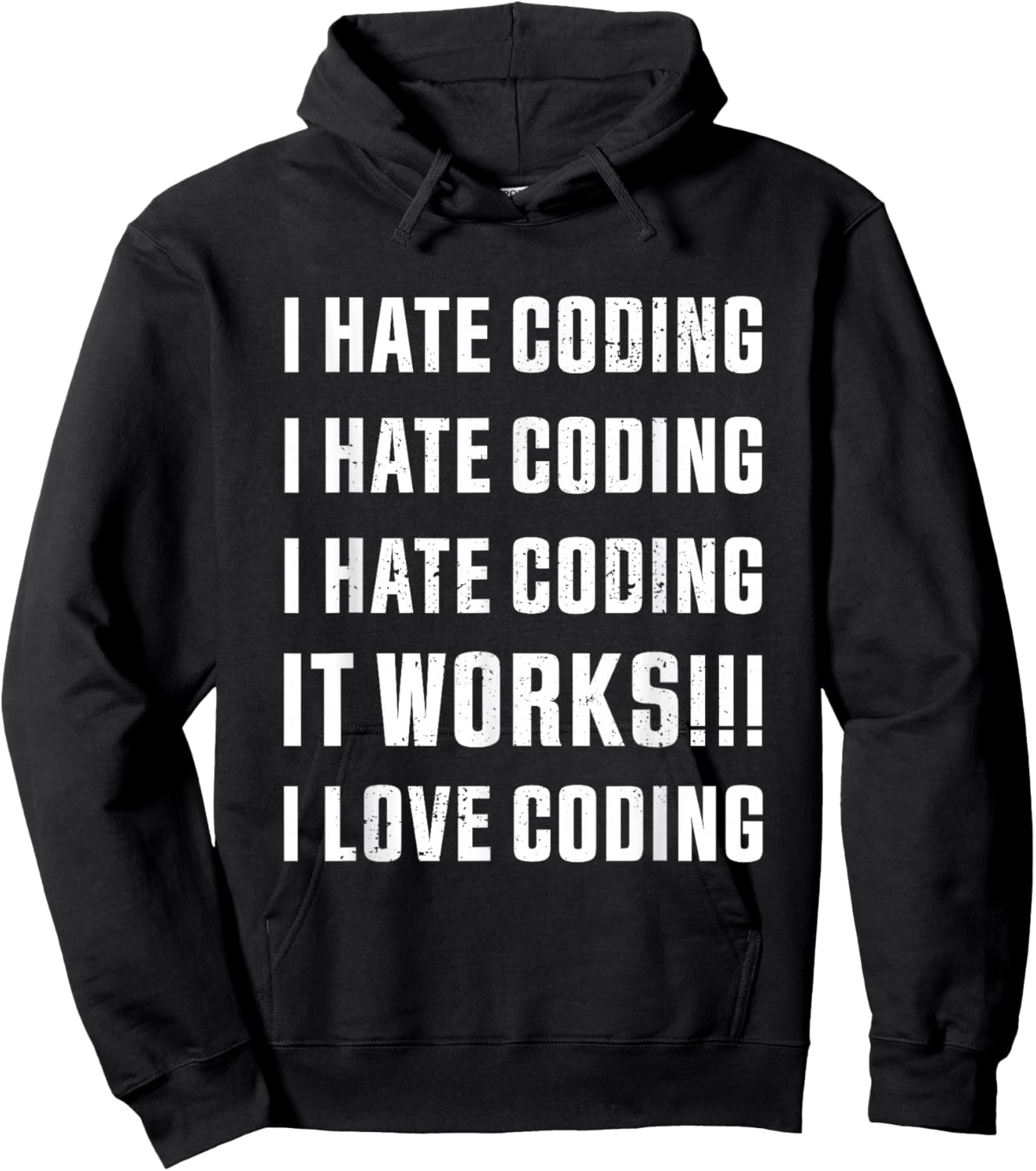 I hate coding funny programming code gift Hoodie - Hoodie | Black