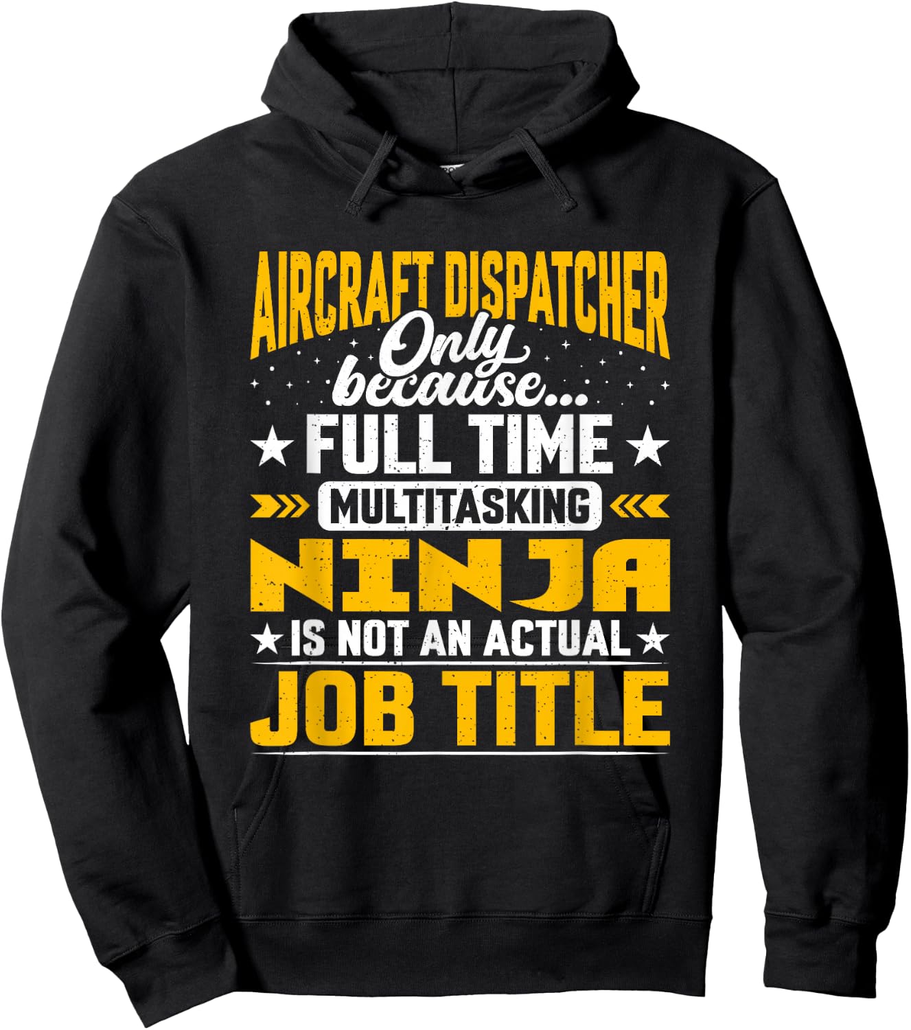 Aircraft Dispatcher Job Title - Funny Airline Dispatchers Hoodie - Hoodie | Black