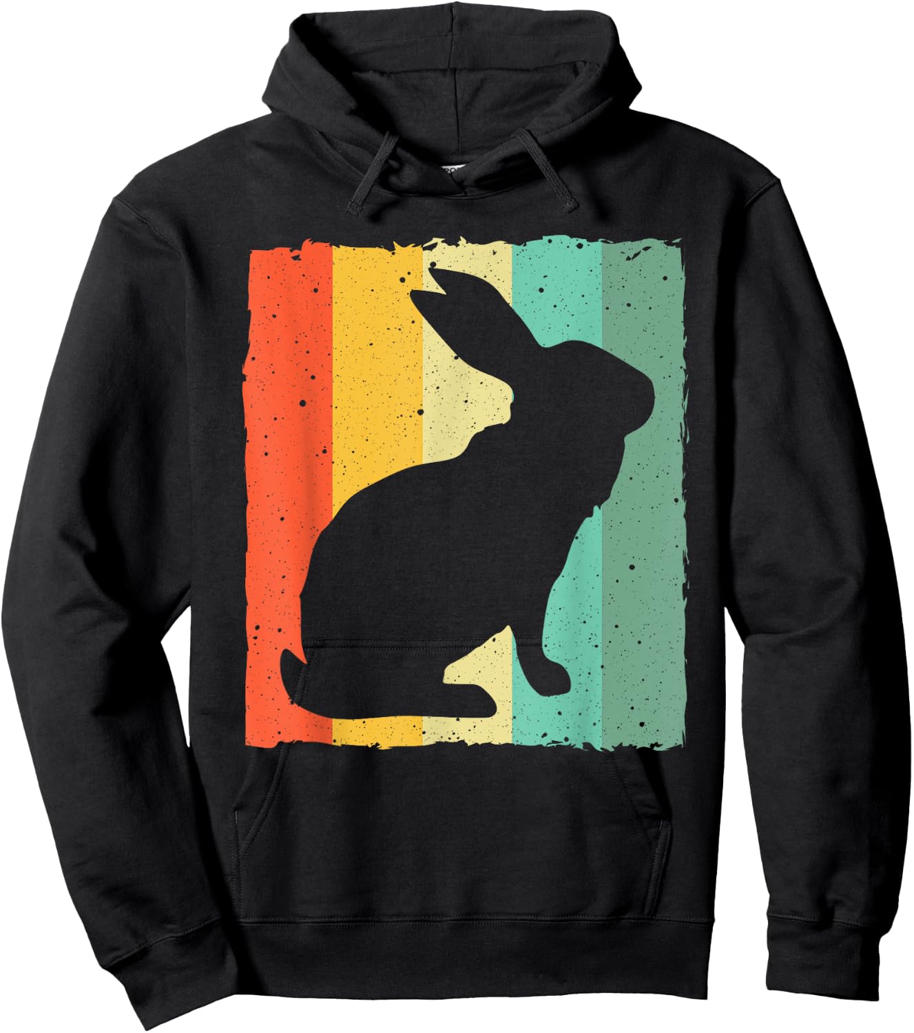 Funny Vintage Rabbit Designs For Kids Men Women Hare Pet Hoodie - Hoodie | Black