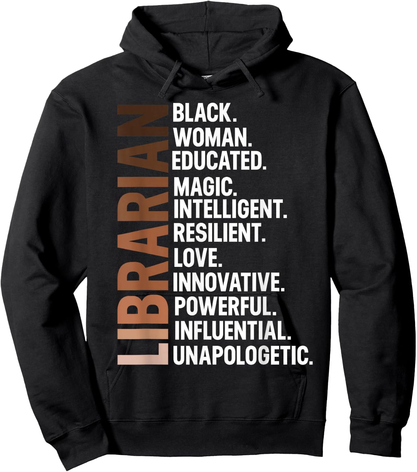 I Am A Black Librarian Afro Woman Black History Month Hoodie - Hoodie | Black