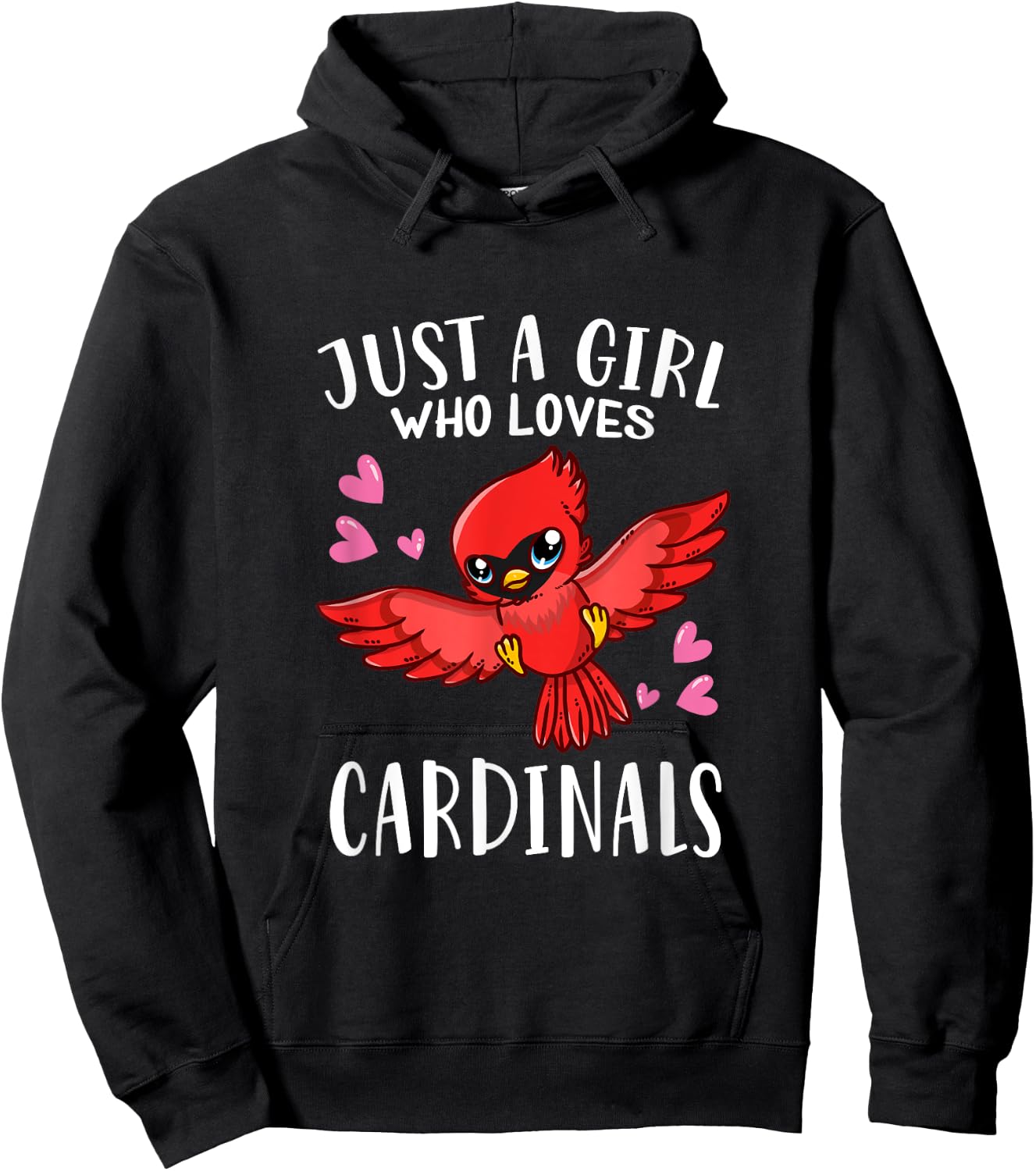 Funny Cardinal Lovers Just A Girl Who Loves Cardinals Hoodie - Hoodie | Black