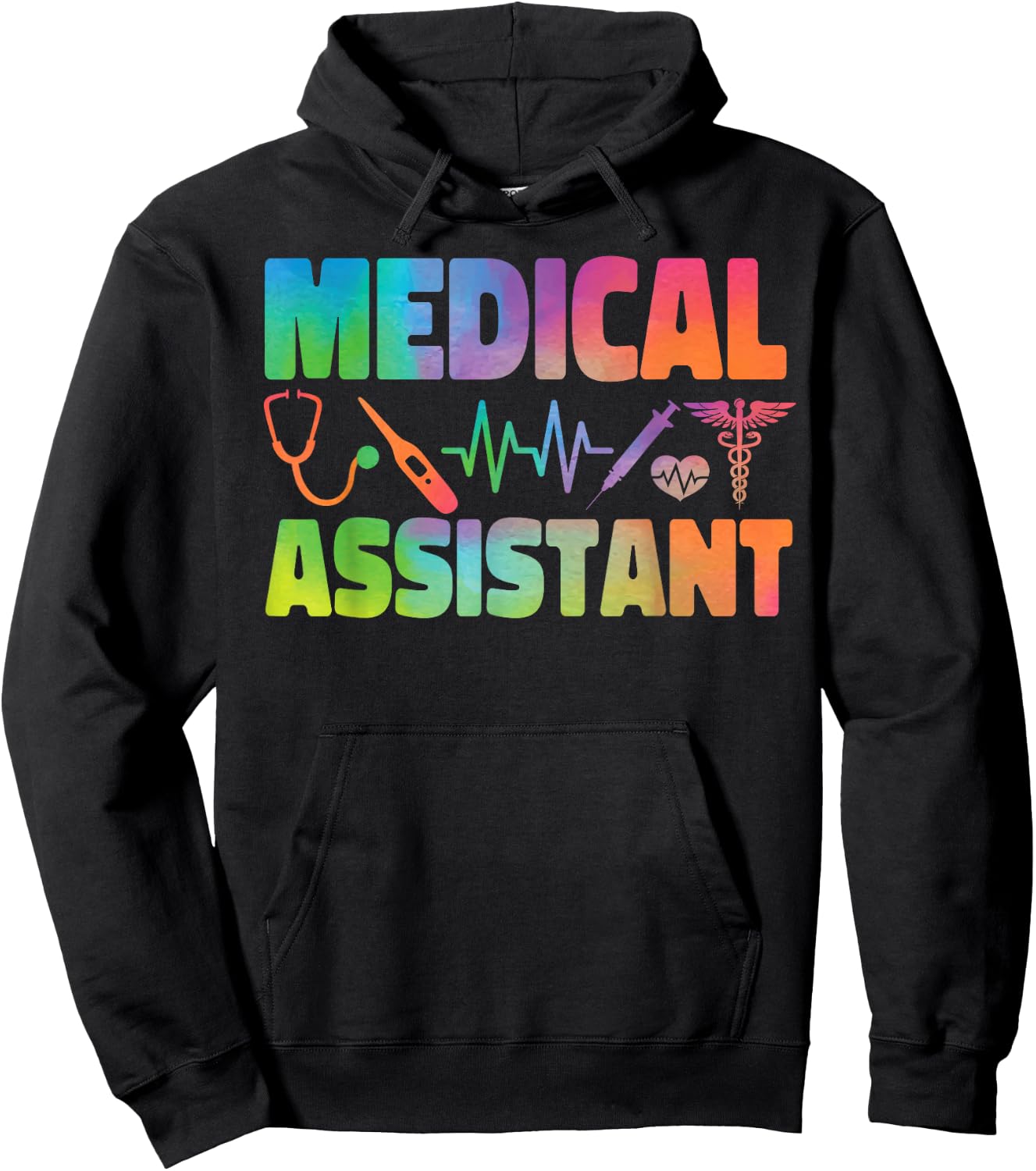 Certified Medical Assistant Watercolor CMA Hoodie - Hoodie | Black