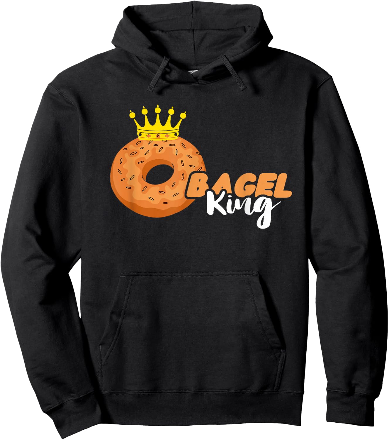 Bagel King Crown Bagel Lover Baking Bagels Dough Baker Hoodie - Hoodie | Black