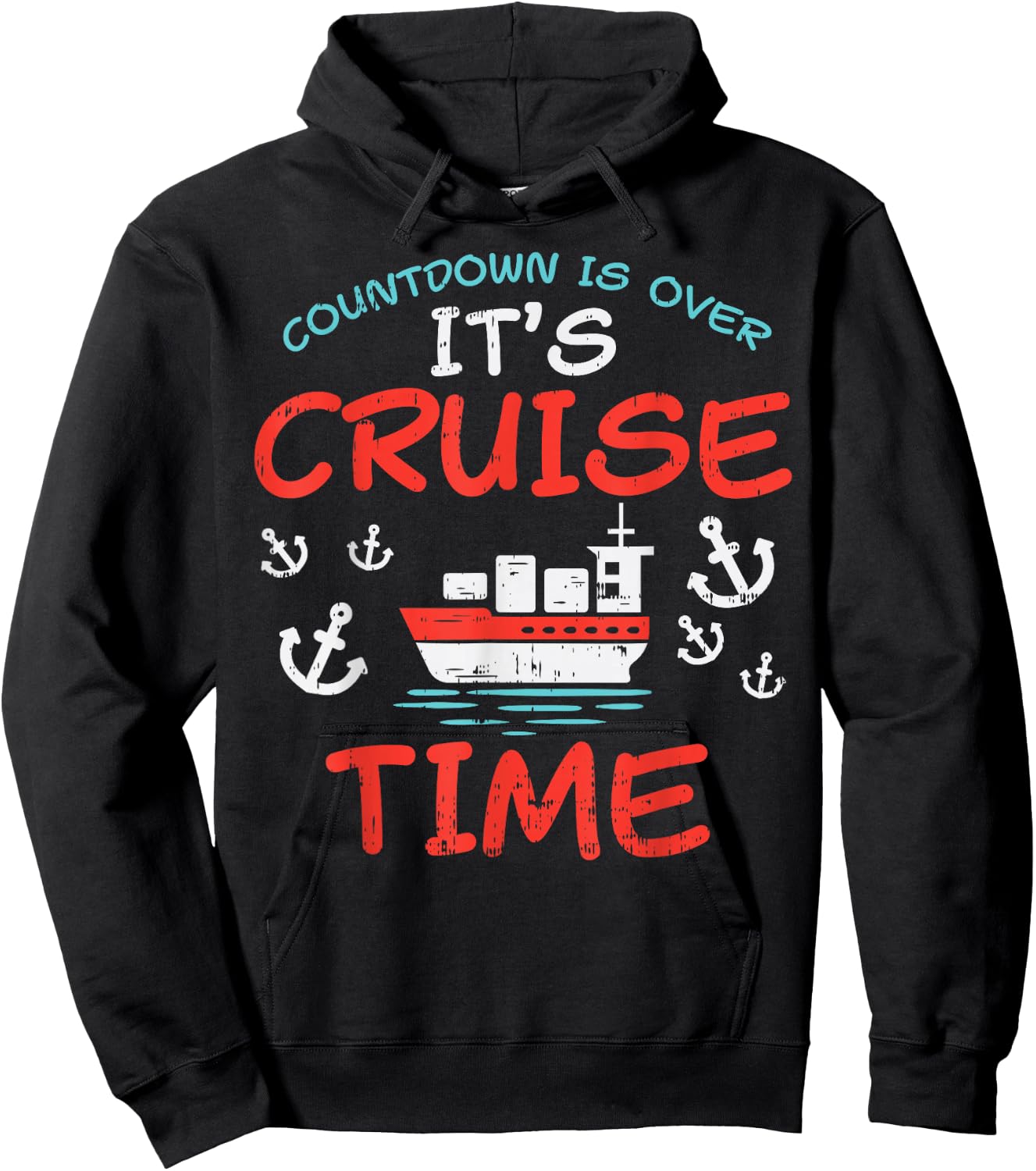 Countdown Over Cruise Time Ship Vacation Trip Cruising Gift Hoodie - Hoodie | Black