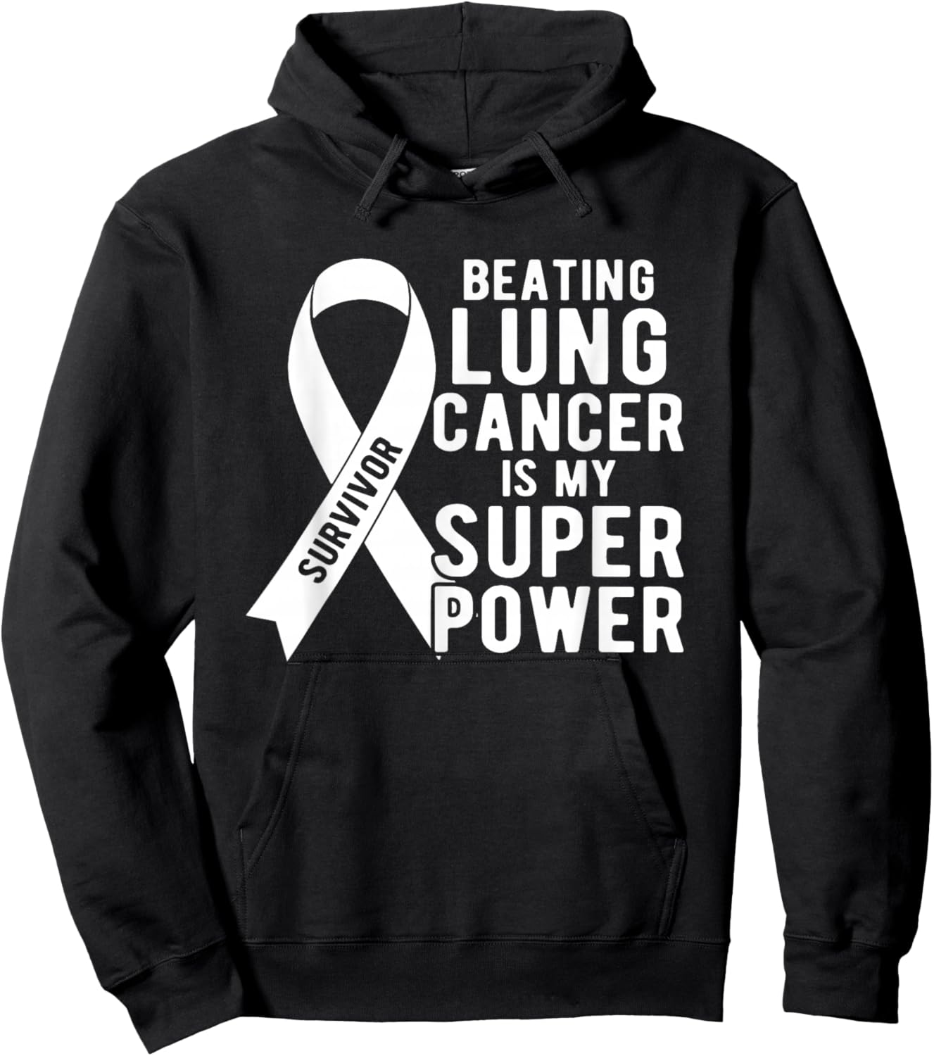 Beating Lung Cancer Awareness Survivor Gifts Men Women Kids Hoodie - Hoodie | Black