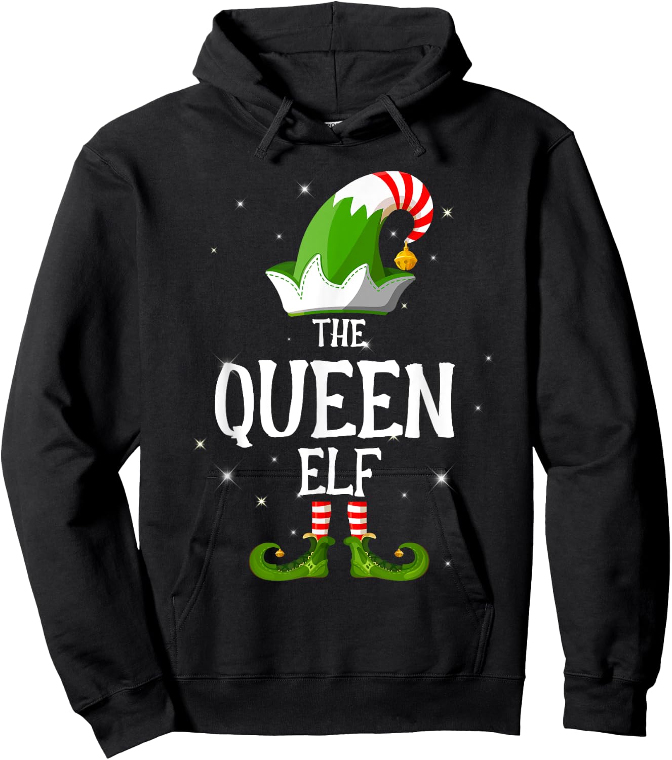 The Queen Elf Family Matching Group Christmas Hoodie - Hoodie | Black