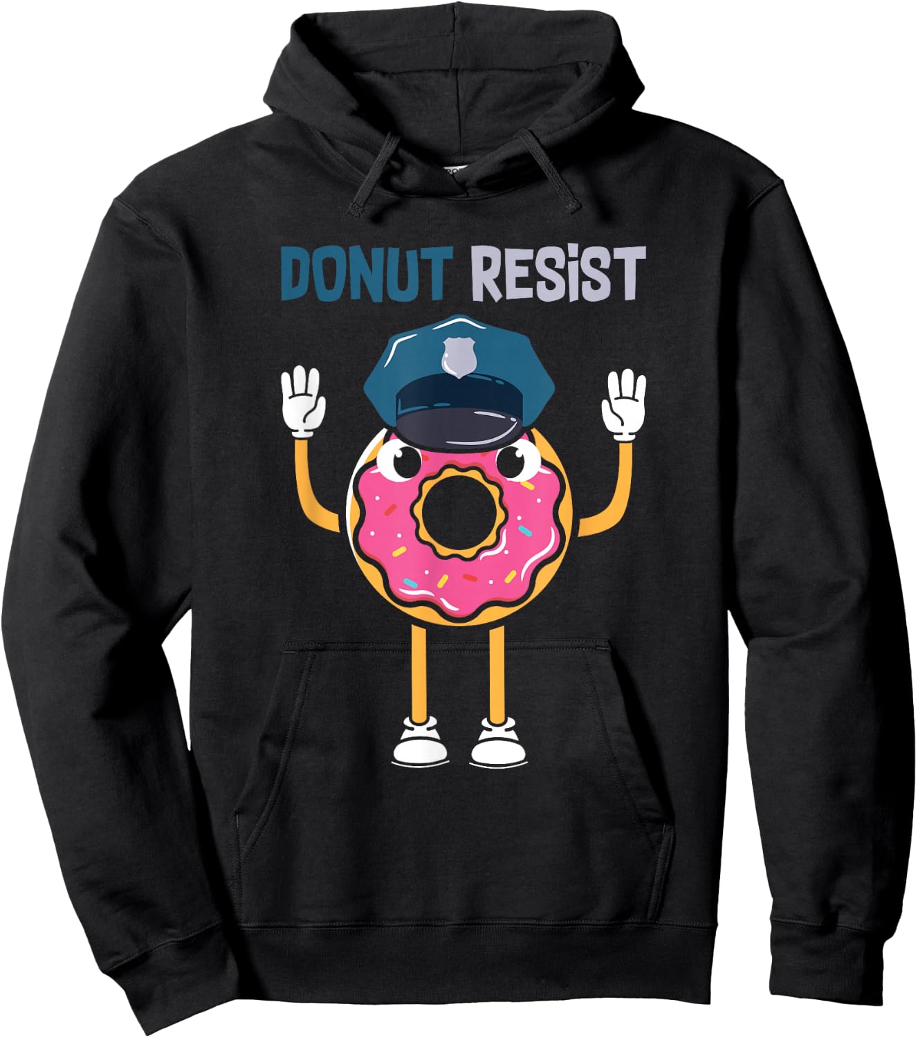Donut Sprinkles Doughnut Fried Dough Sweet Snack Dessert Hoodie - Hoodie | Black