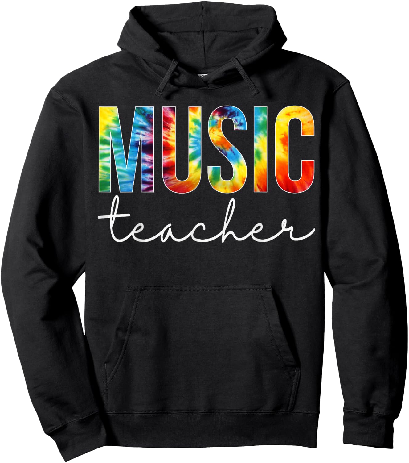 Music Teacher Tie Dye Appreciation Day Hello Back To School Men Women Hoodie - Hoodie | Black