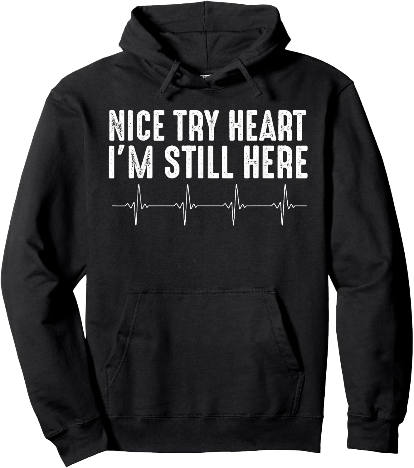 Funny Heart Attack Survivor Art Women Heart Patient Hoodie - Hoodie | Black