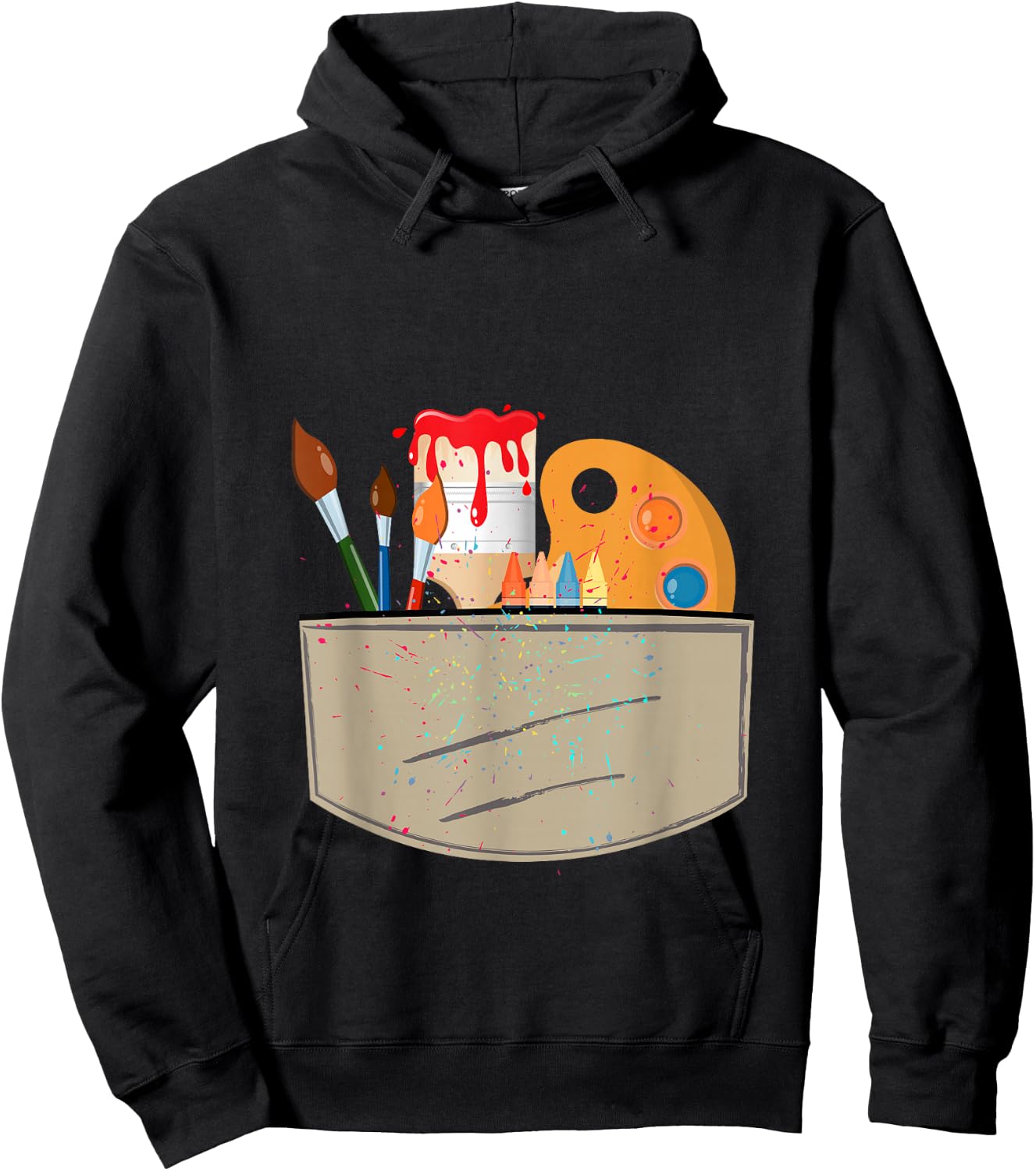 Artist Costume Shirt Painter Shirt Halloween Costume Hoodie - Hoodie | Black
