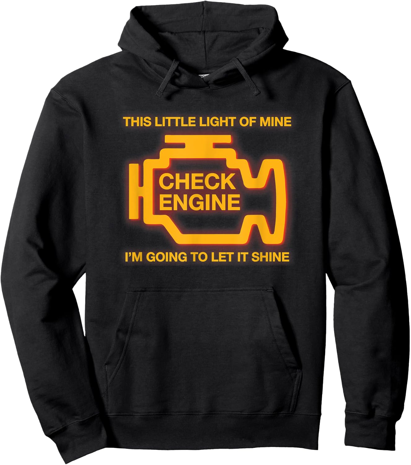 This Little Light Of Mine Check Engine Light Hoodie - Hoodie | Black