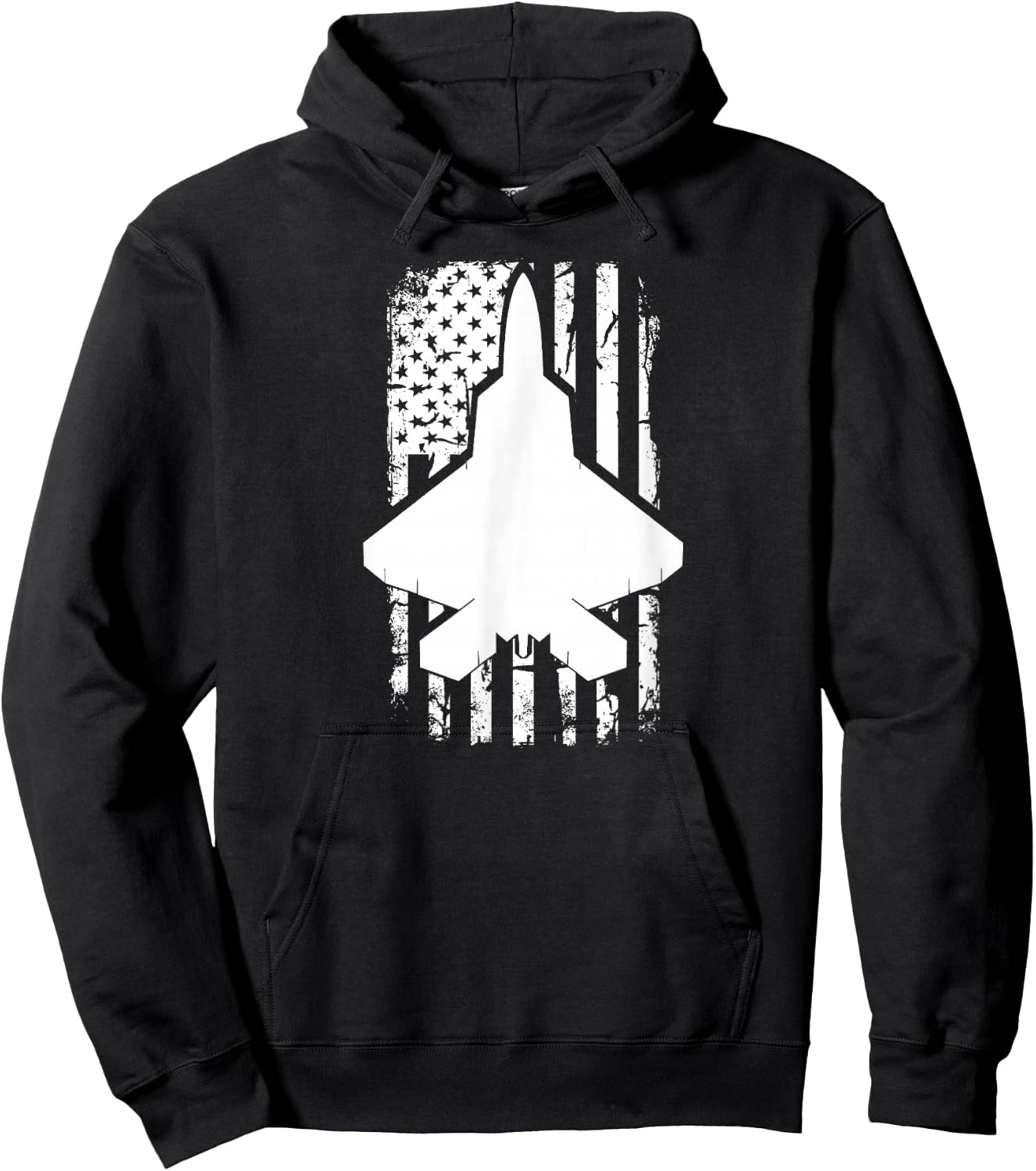 F22 raptor US Flag Fighter Airplane Jet Plane Aircraft Hoodie - Hoodie | Black