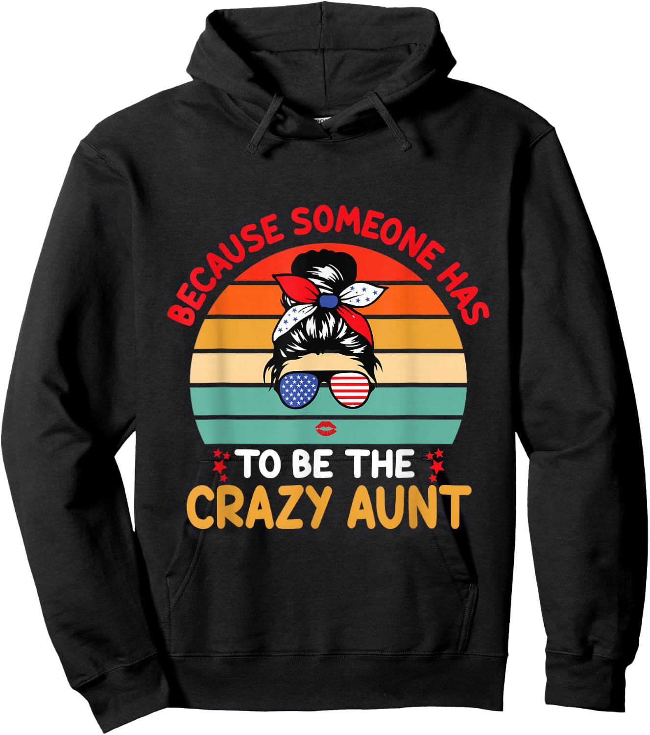 Crazy Aunt Auntie Woman Niece Retro Aunt Hoodie - Hoodie | Black