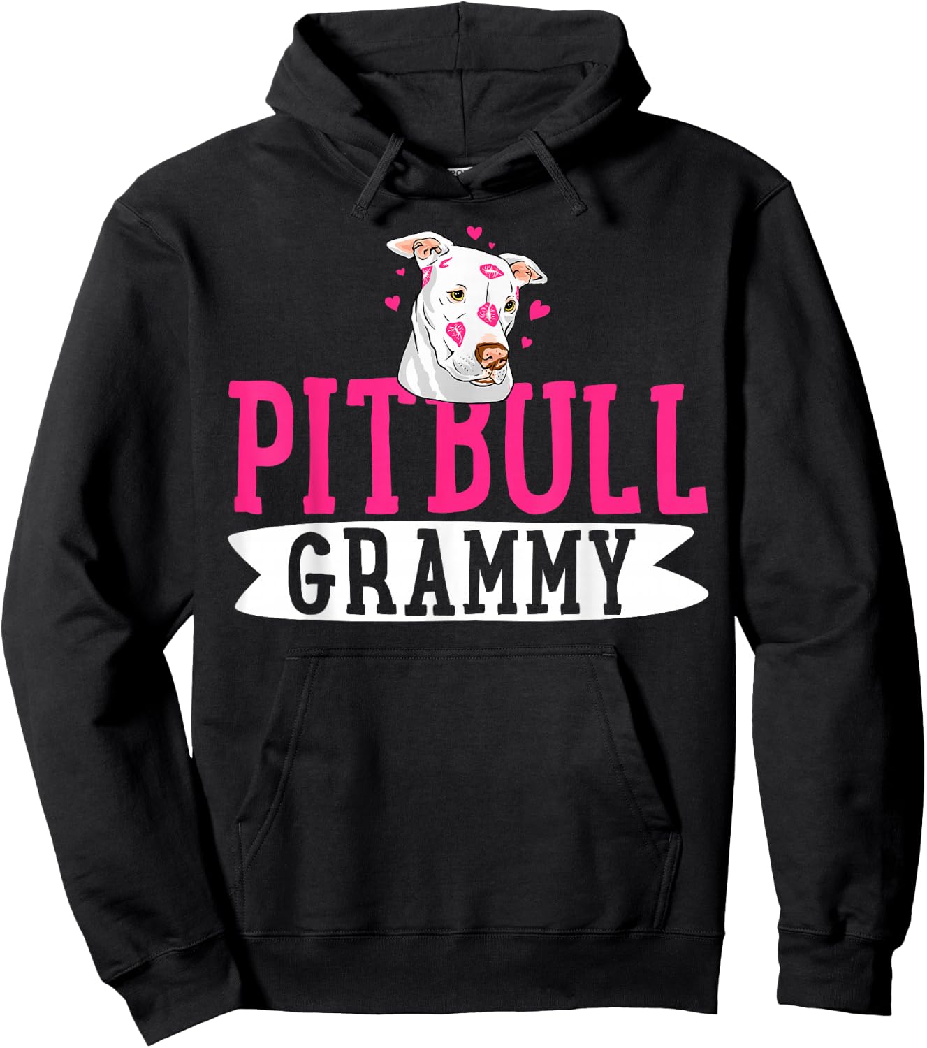 Pitbull Grammy Pit Bull Terrier Dog Pibble Mother's Day Hoodie - Hoodie | Black