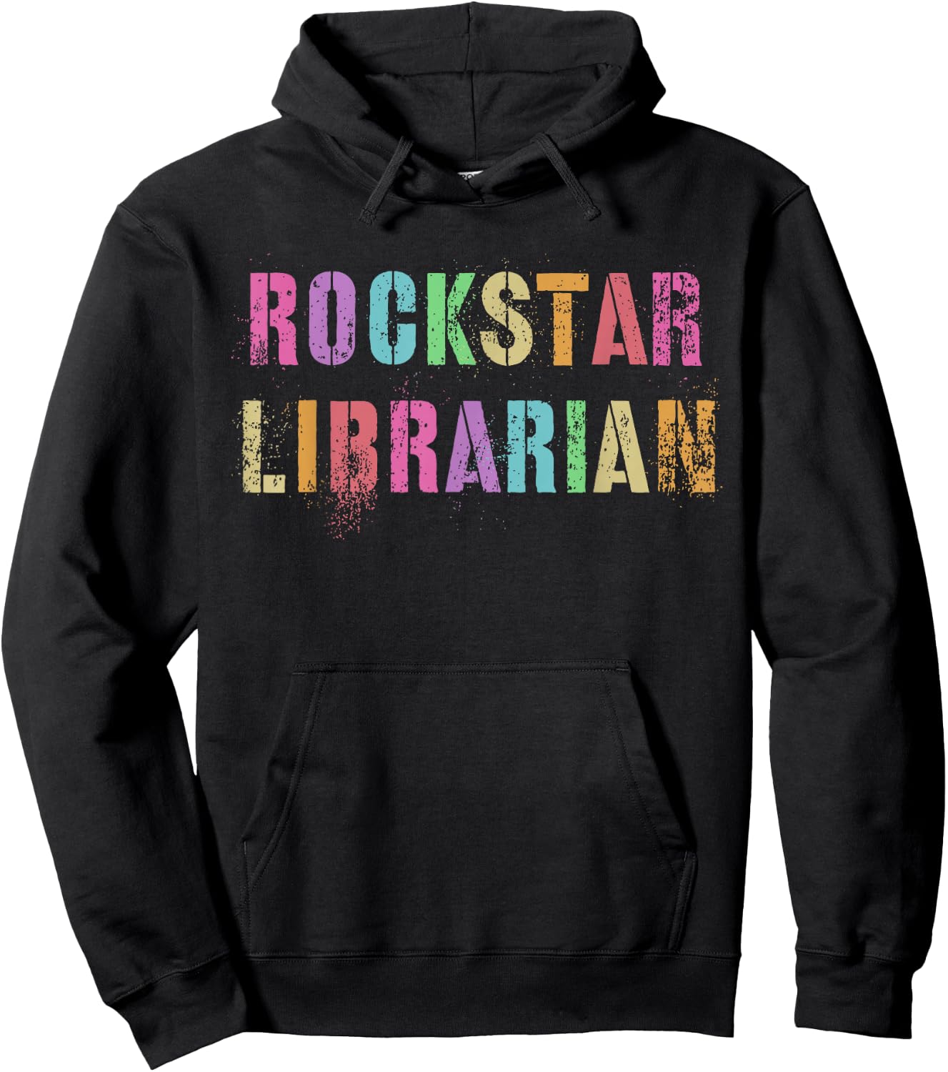 Funny ROCKSTAR LIBRARIAN Library Award My Reading Teacher Hoodie - Hoodie | Black