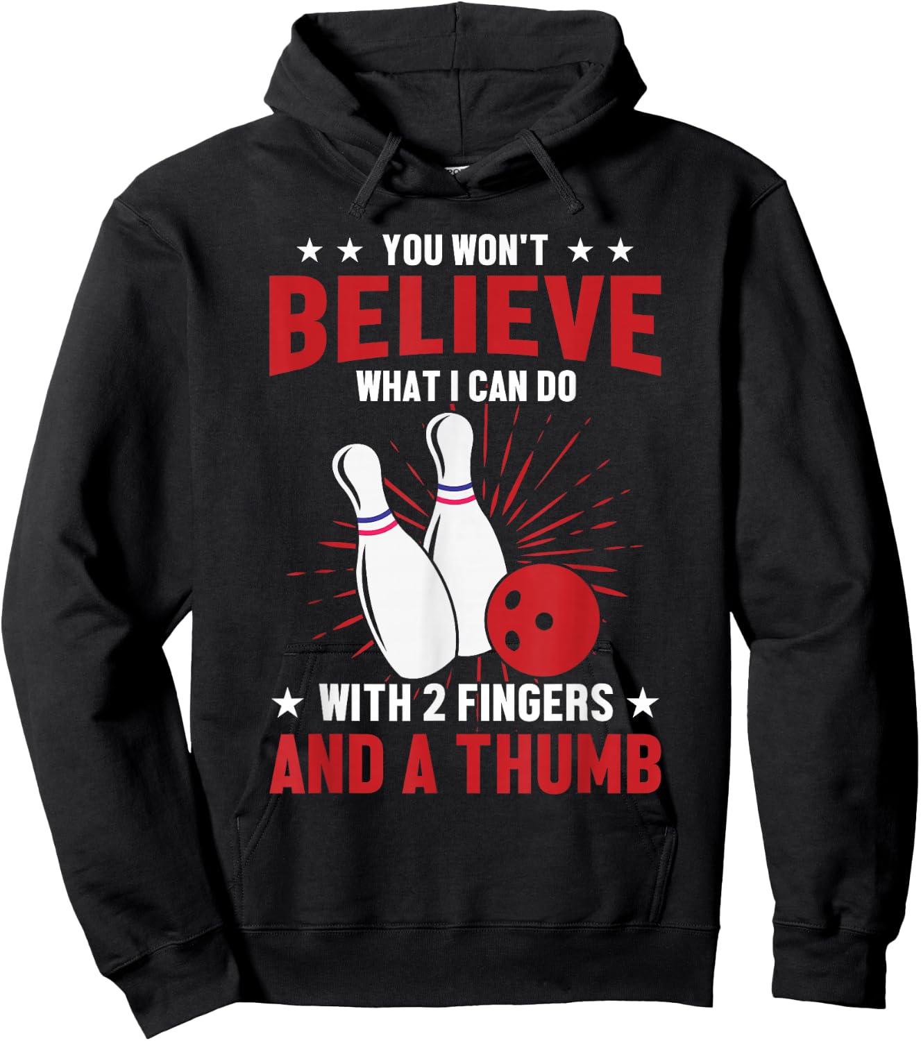 Bowler Sport Quotes Funny Bowling Lover Hoodie - Hoodie | Black