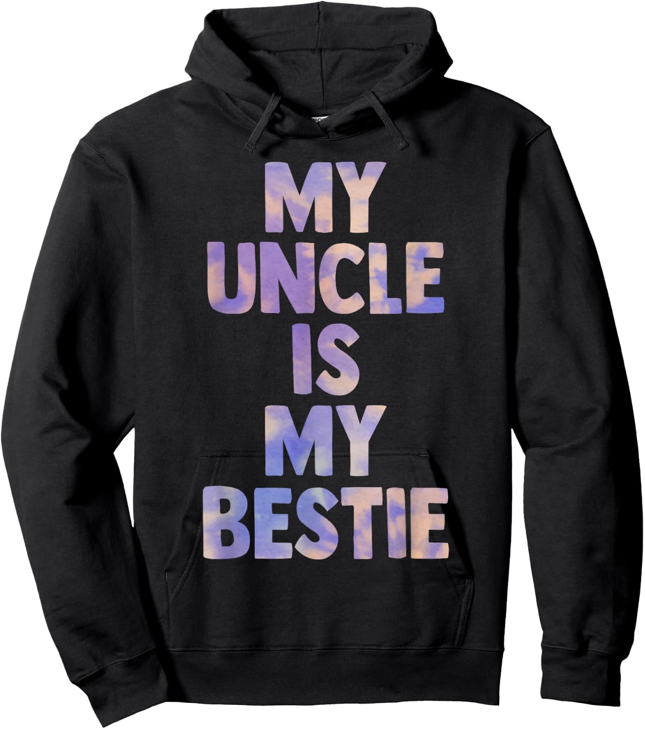 my uncle is my bestie for niece nephew matching set Tie Dye Hoodie - Hoodie | Black