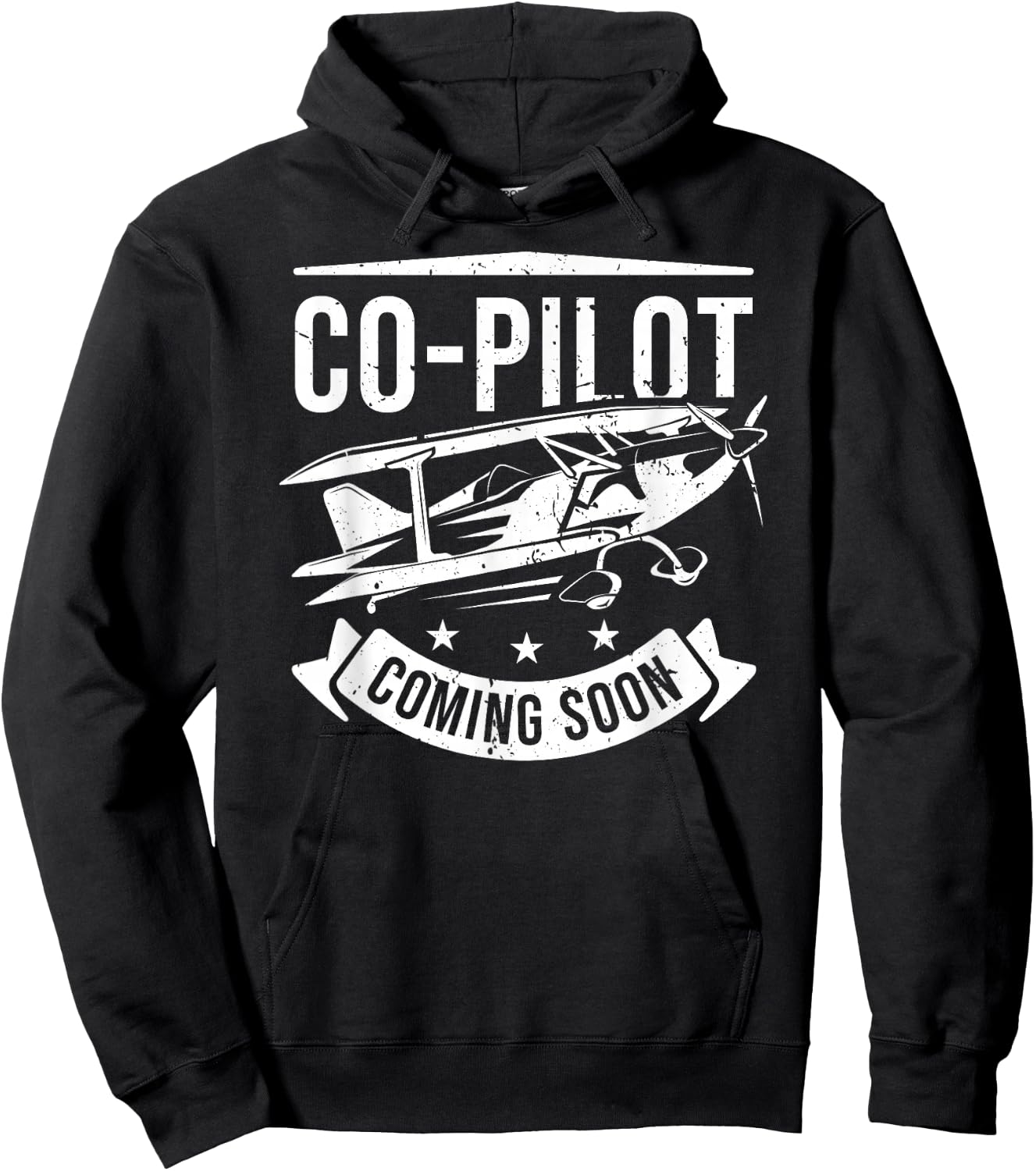 Co-Pilot Coming Soon Pregnancy Announcement Gift Shirt Hoodie - Hoodie | Black