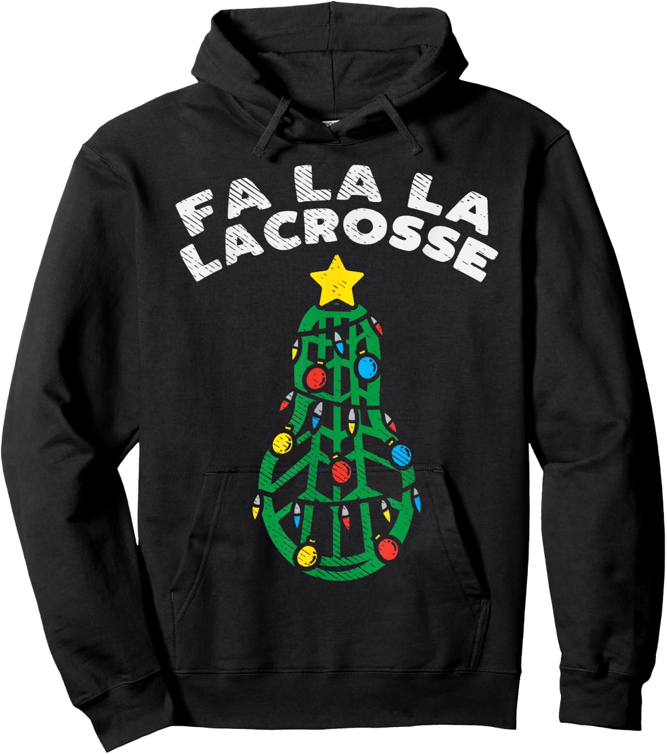 FA La Lacrosse Funny Christmas Lax Player Goalie Team Gift Hoodie - Hoodie | Black