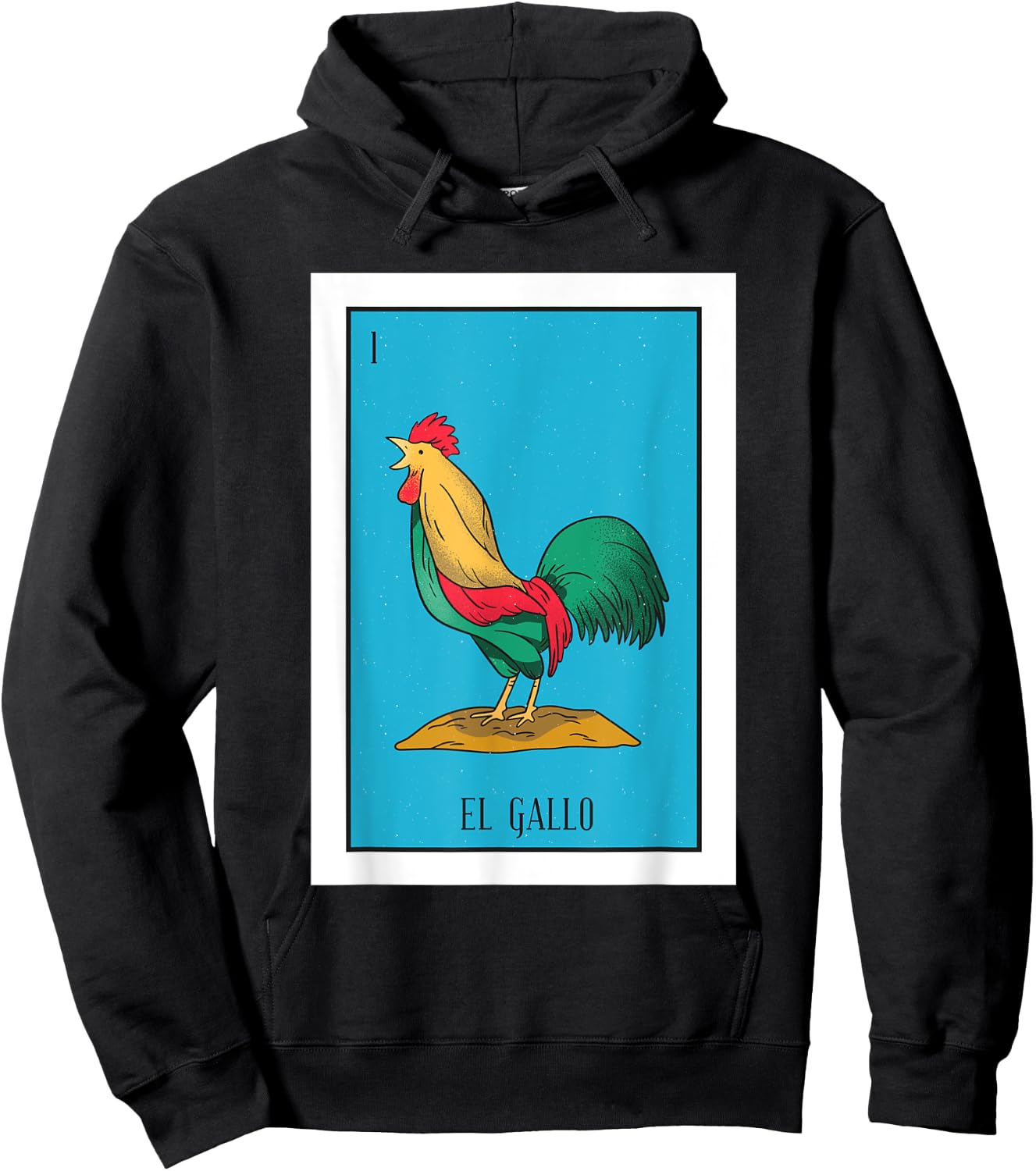 El Pollo Lottery Gift The Chicken Mexican Card Lottery Hoodie - Hoodie | Black
