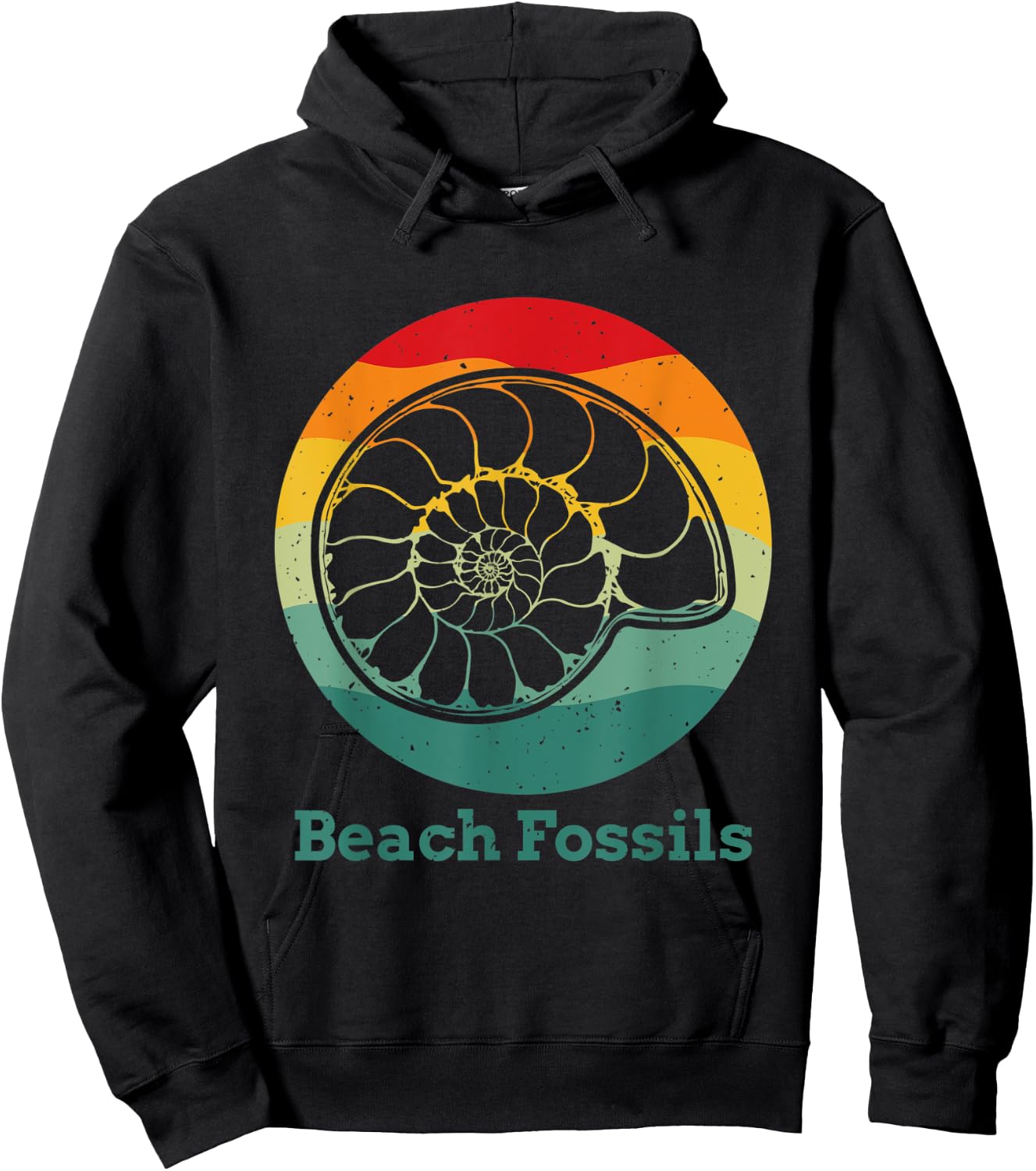 Beach Fossils Retro Shell Fossil Hoodie - Hoodie | Black