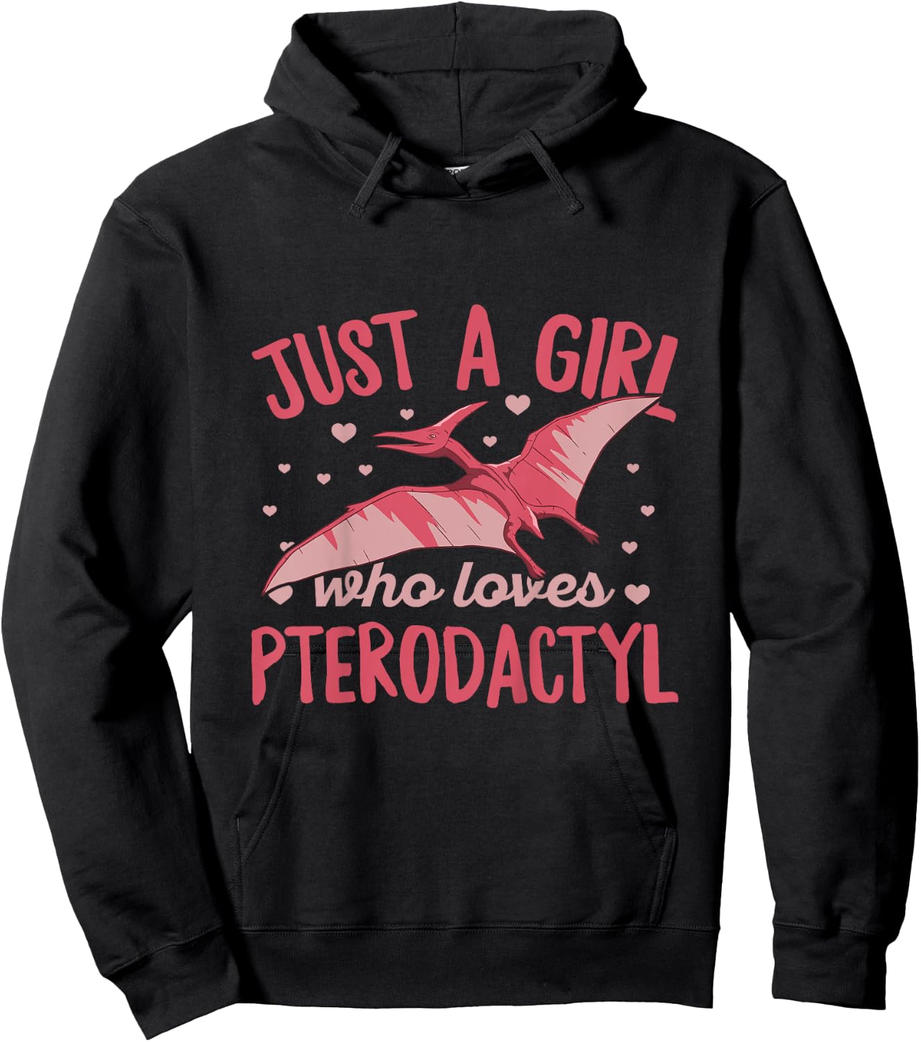 Bird Dinosaur Pterodactyl Design for a Pterodactyl Girl Hoodie - Hoodie | Black