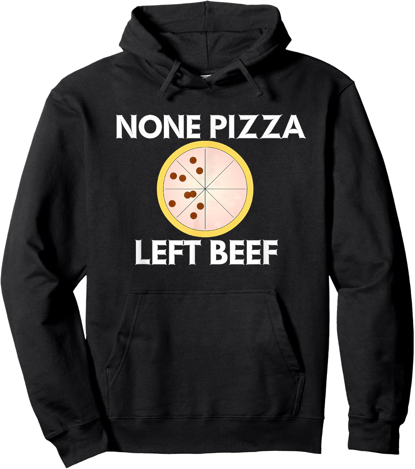None Pizza Left Beef Hoodie - Hoodie | Black