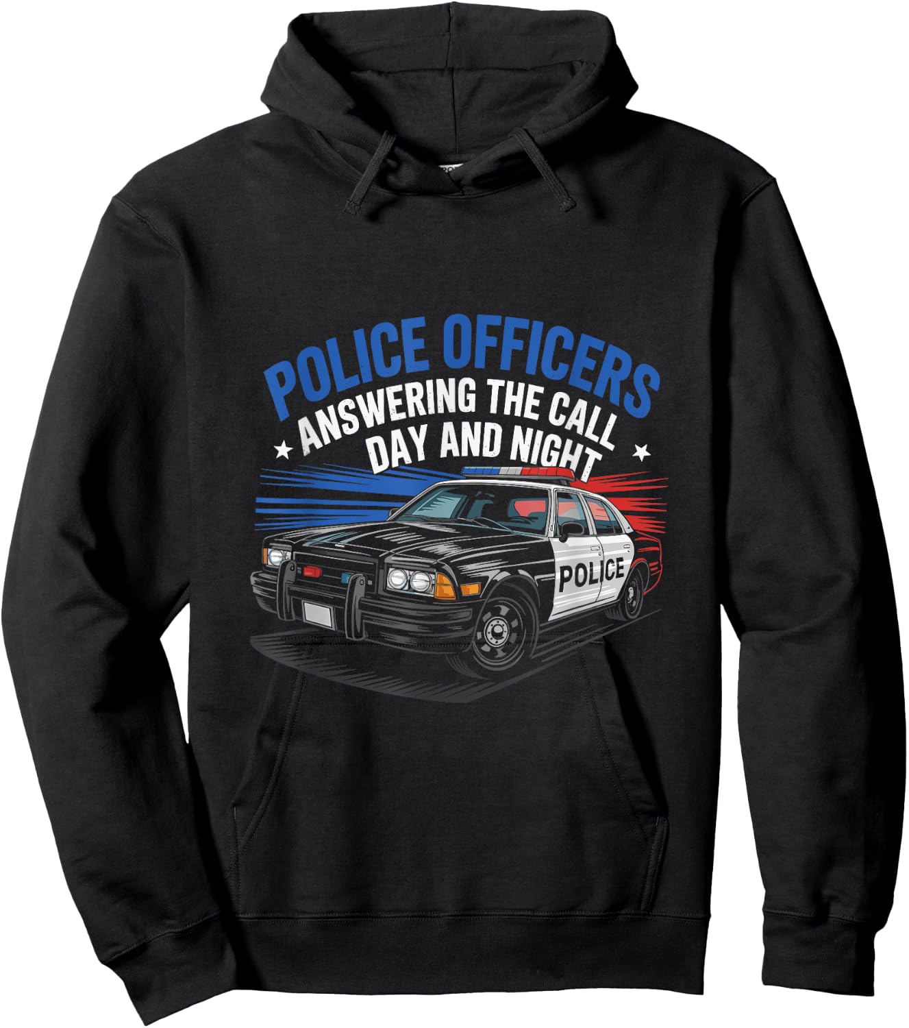 Police Officers Answering The Call Day And Night Cop Police Hoodie - Hoodie | Black