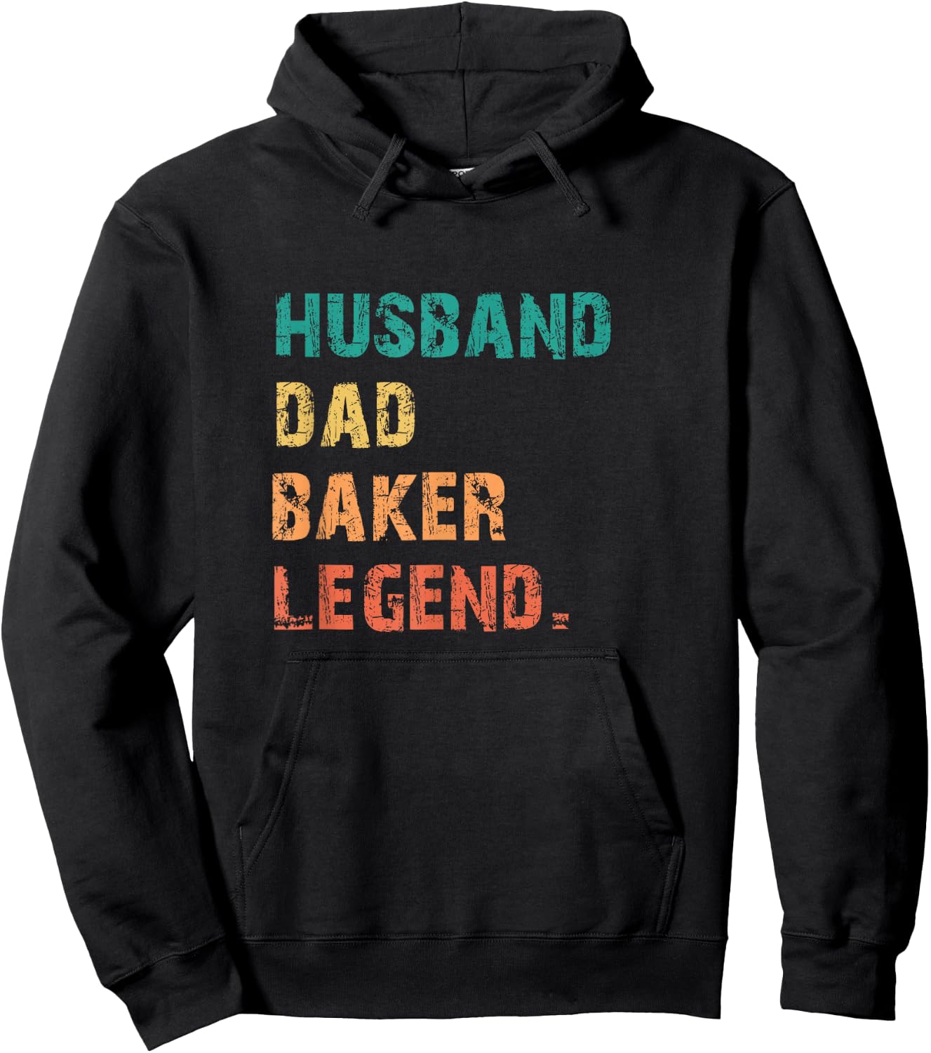 Husband Dad Baker Legend Vintage Retro Best Papa Hoodie - Hoodie | Black