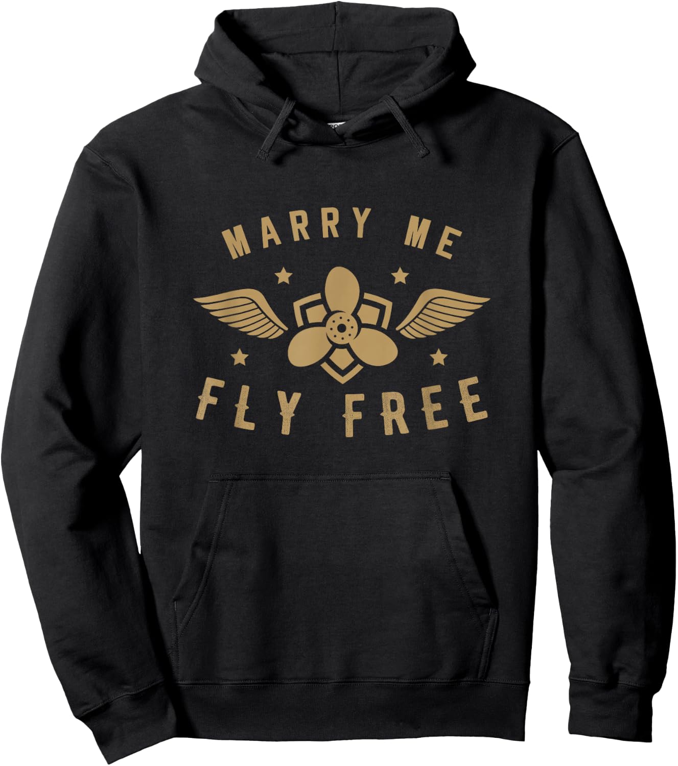 Pilot Gifts - Marry Me Fly Free Hoodie - Hoodie | Black