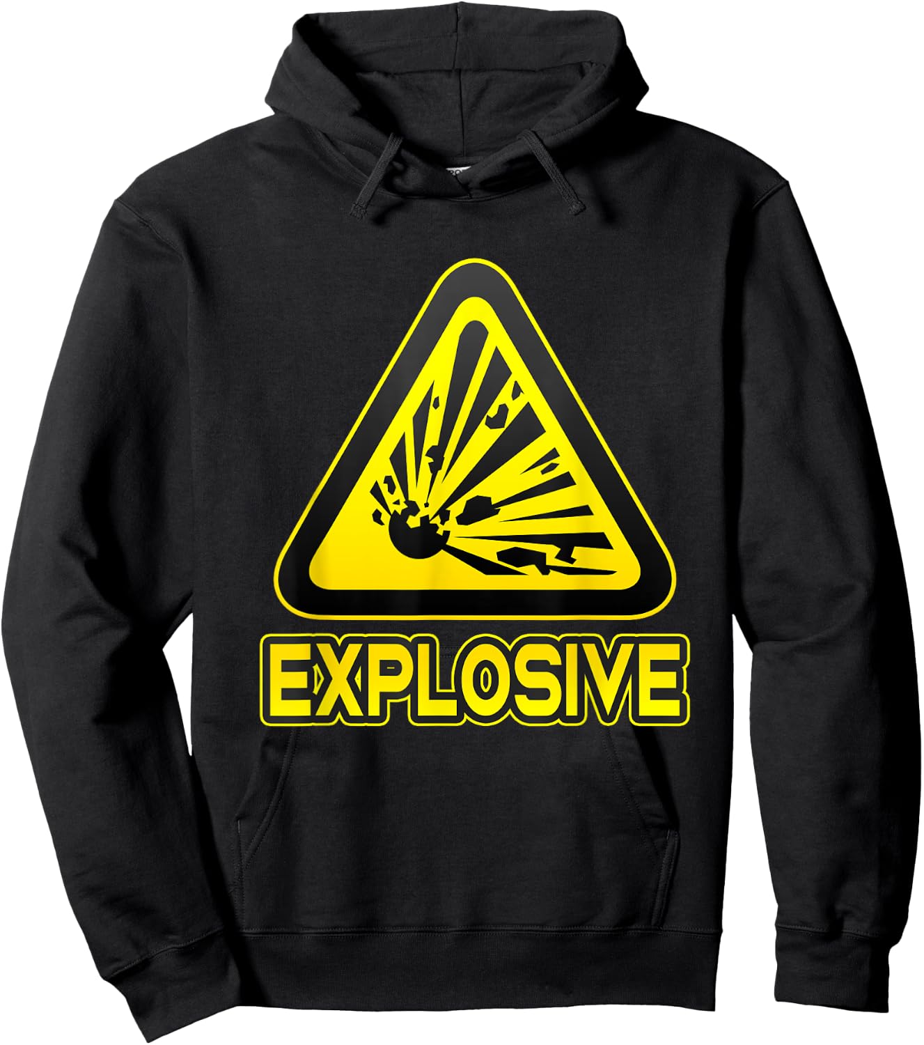 Explosive Funny Hazard Symbol Explosion Whim Fun Hoodie - Hoodie | Black