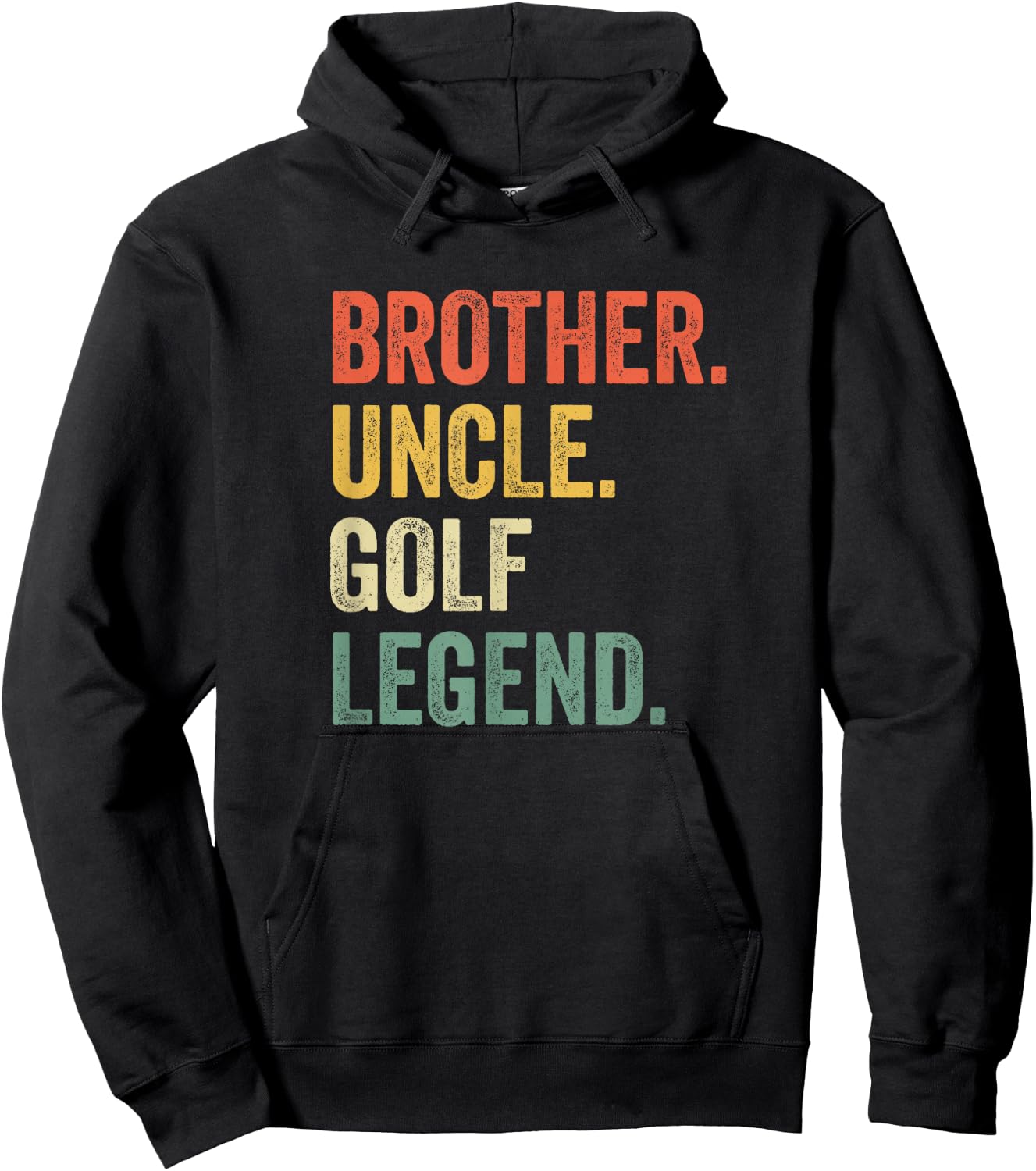 Funny Golfer Brother Uncle Golf Legend Golfing Vintage Hoodie - Hoodie | Black