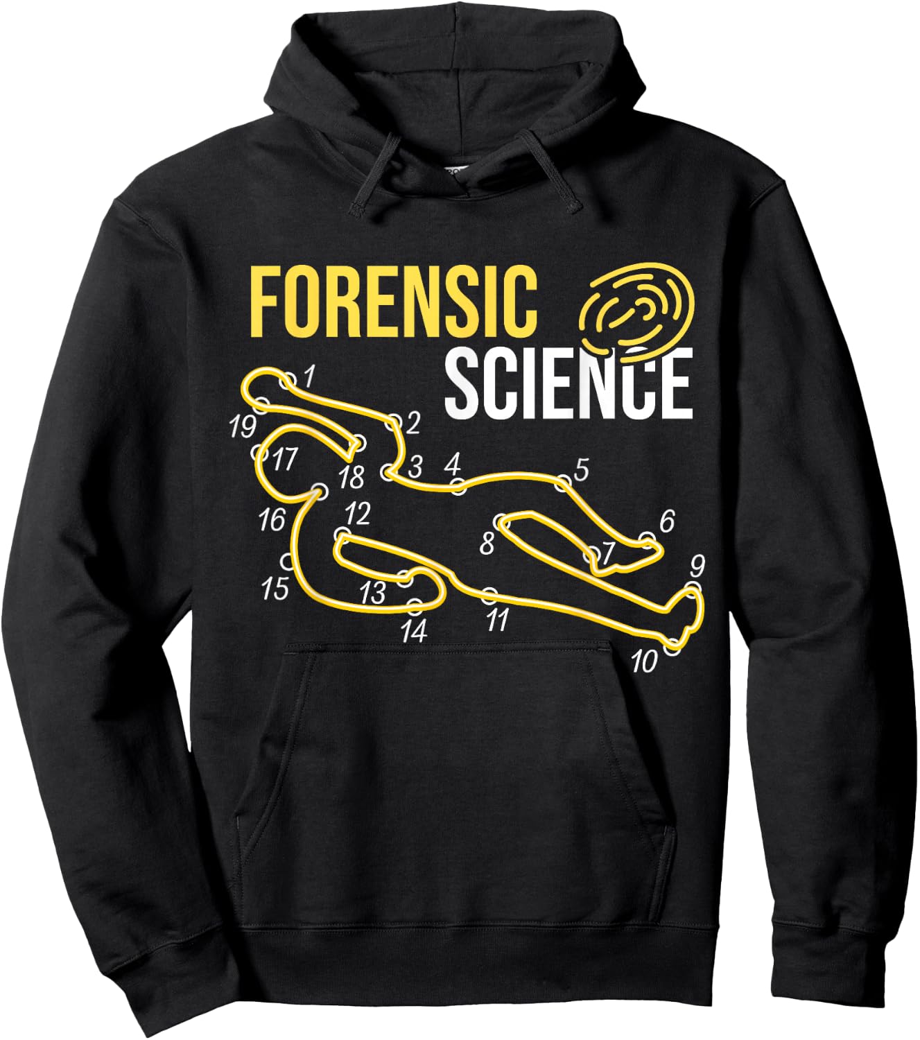 Connect Numbers, Crime Scene Forensic Science Hoodie - Hoodie | Black