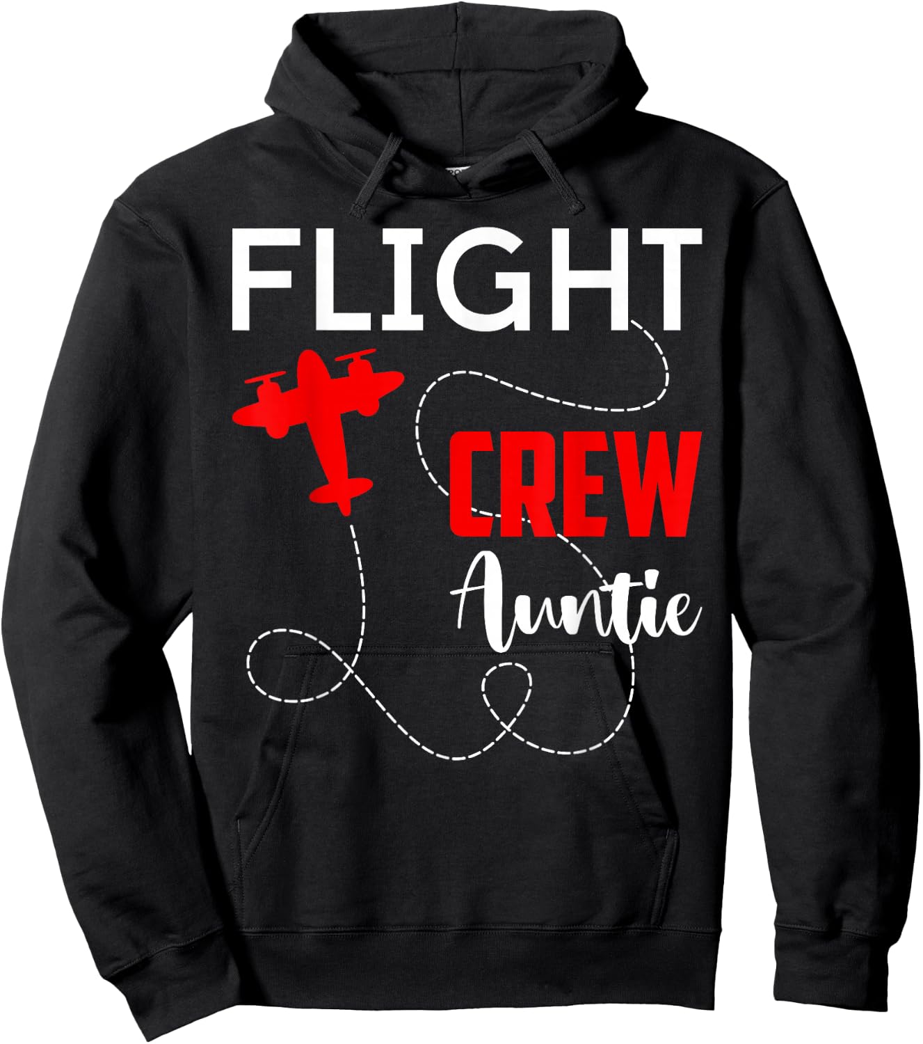 Flight Crew Auntie Birthday Squad Pilot Airplane Trip 2026 Hoodie - Hoodie | Black