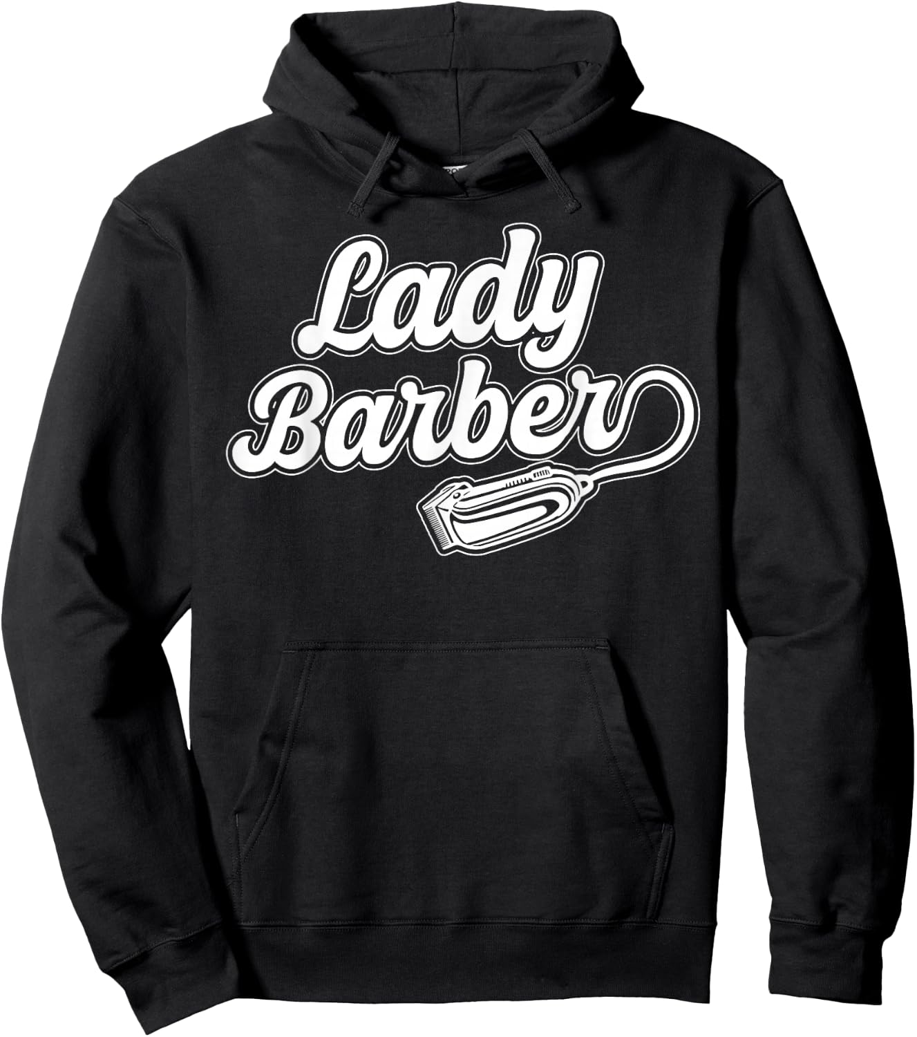 Lady Barber Female Barber Female Hairdresser Girl Hoodie - Hoodie | Black