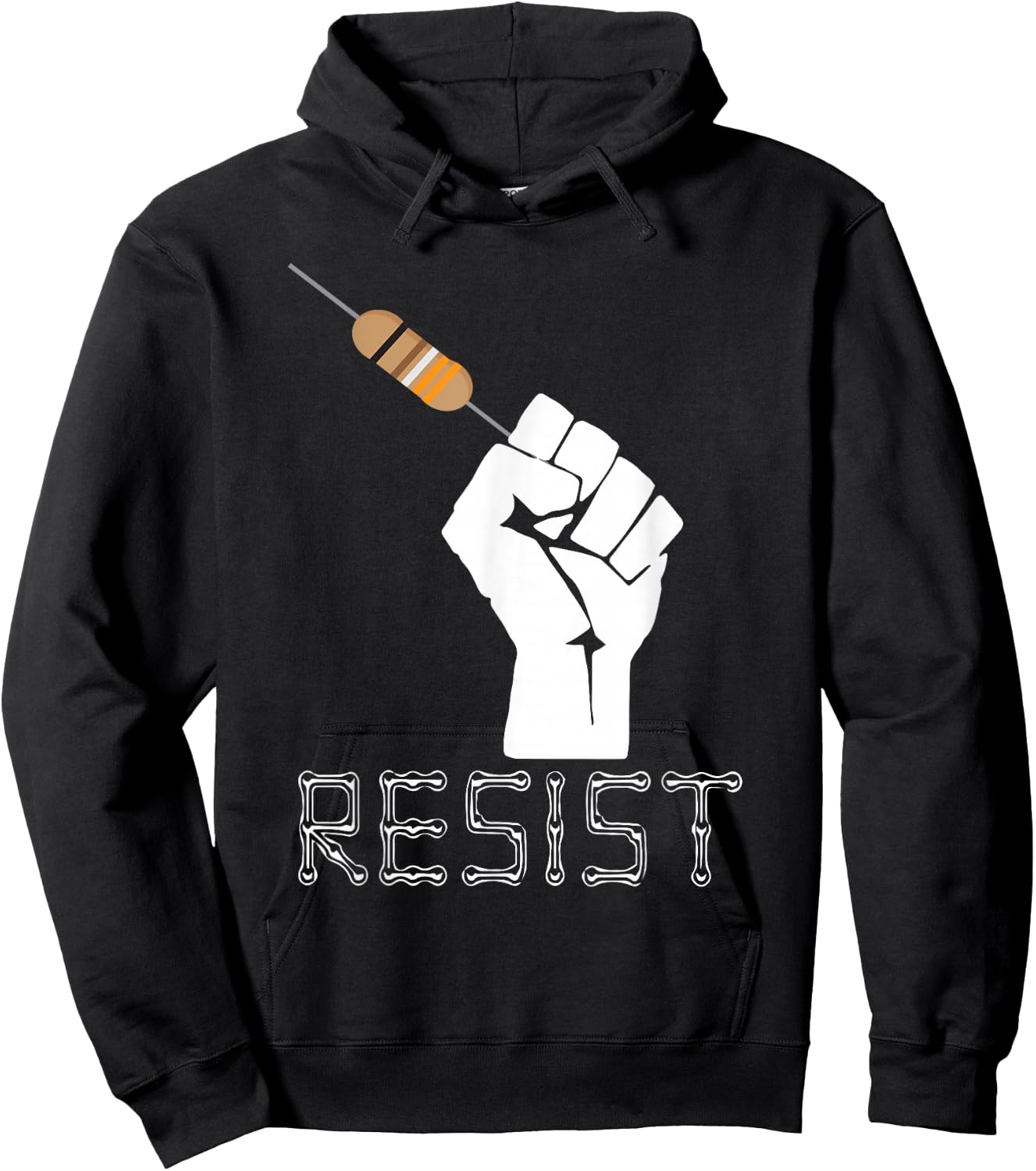 Resist Funny Gift Electrical Engineers Electrician T Shirt Hoodie - Hoodie | Black