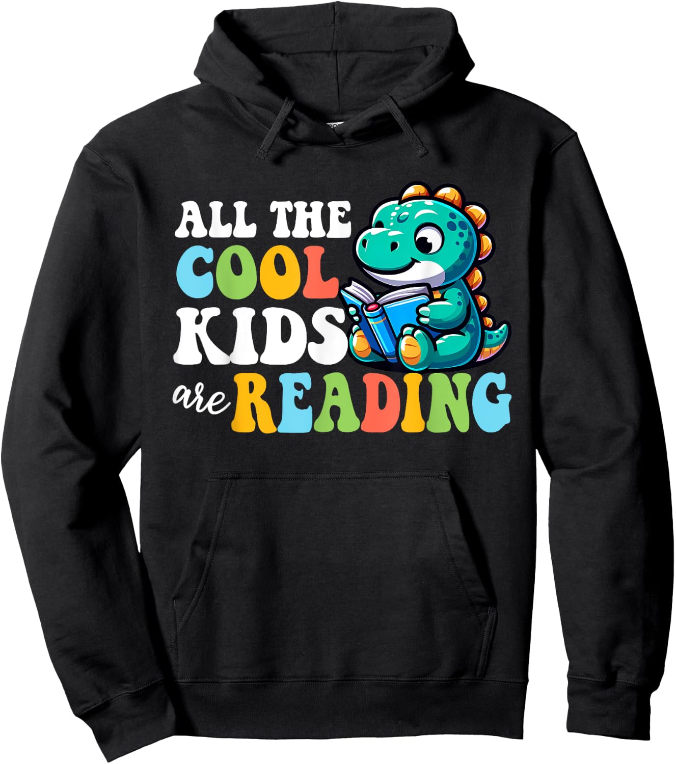 All The Cool Kids Are Reading Read Book Lover Boys Girls Hoodie - Hoodie | Black