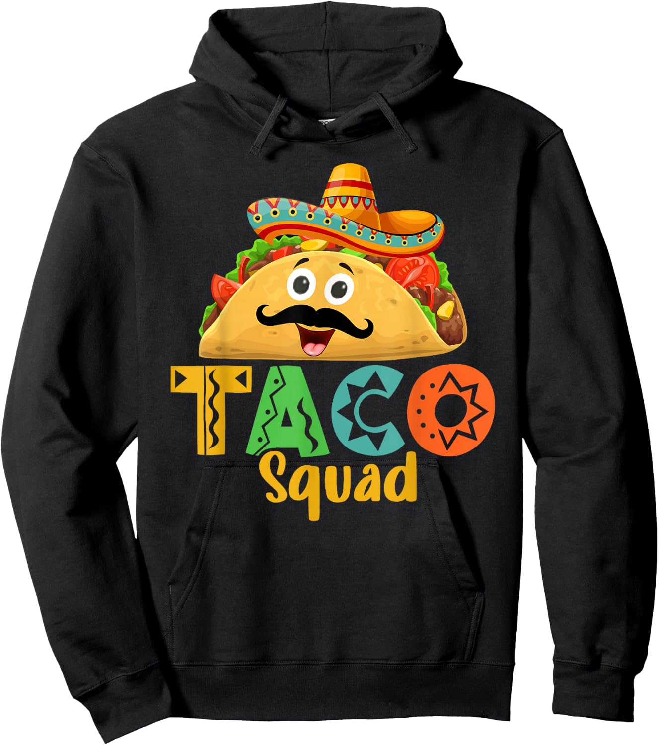 Mexican Food Lover Cinco de Mayo Taco Squad Hoodie - Hoodie | Black