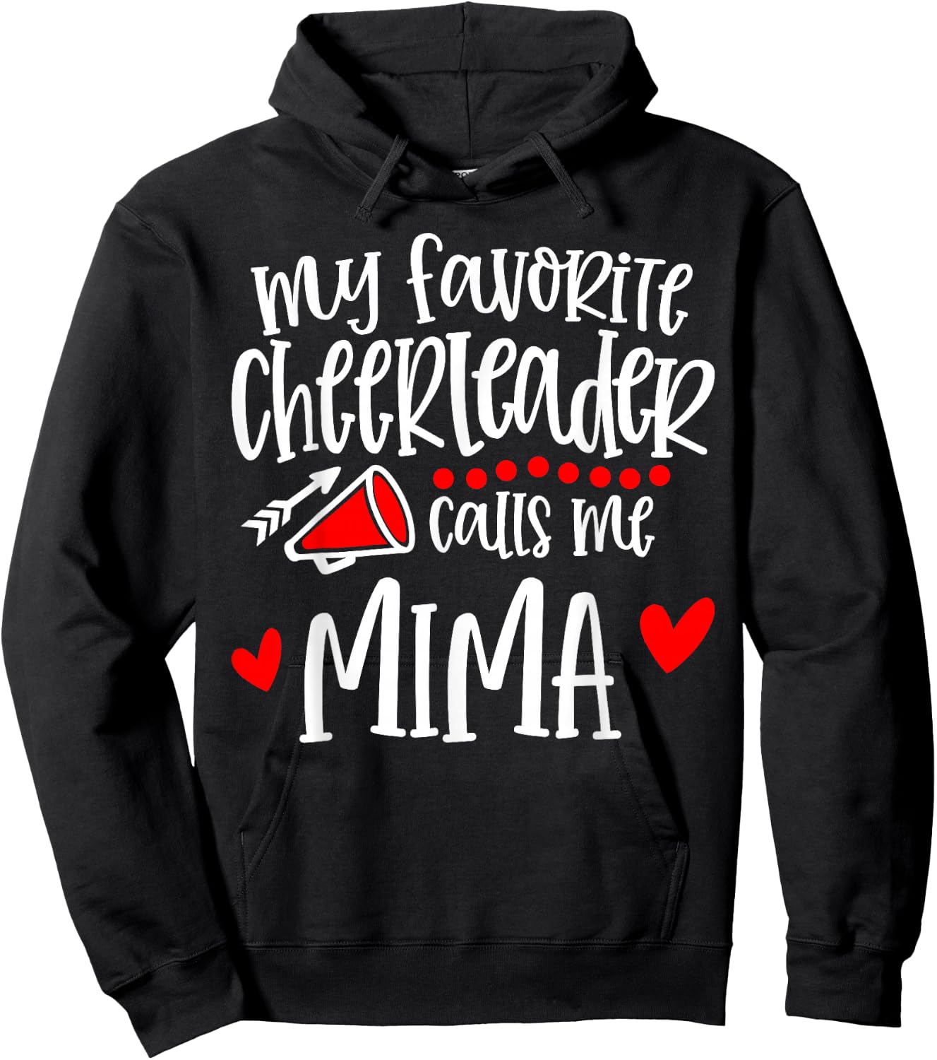 My Favorite Cheerleader Calls Me Mima Funny Cheerleading Hoodie - Hoodie | Black