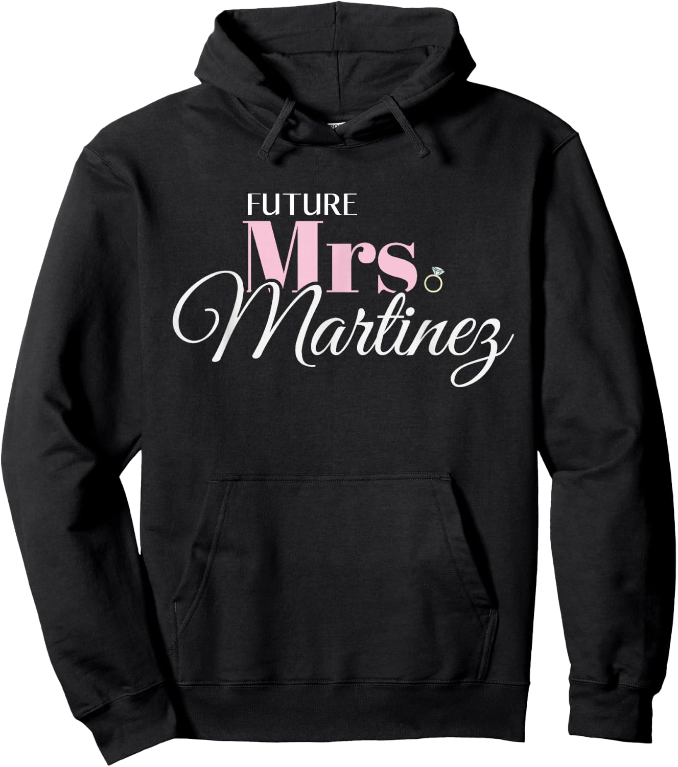 Cute Engagement Mrs Martinez Bachelorette Hoodie - Hoodie | Black